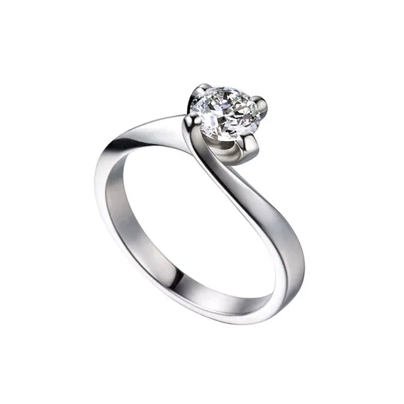 Polello Sì Lo Voglio Anello Solitario platino diamante
