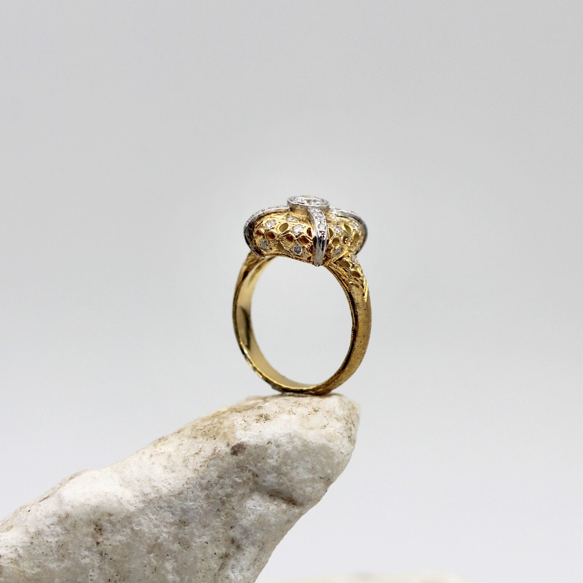 Anna Gioielli Prestige Anello Oro Stile Fiorentino Diamanti 0,80 ct