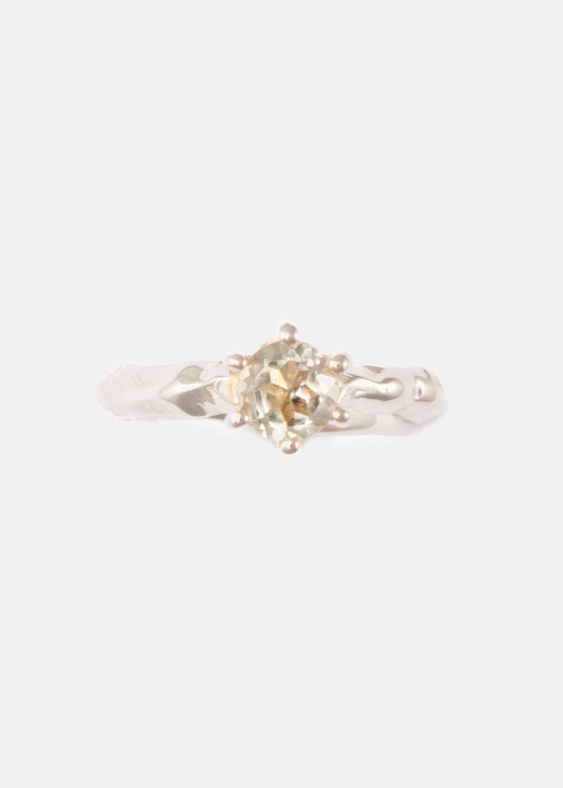 Voodoo Jewels Love Letter White anello solitario prasiolite
