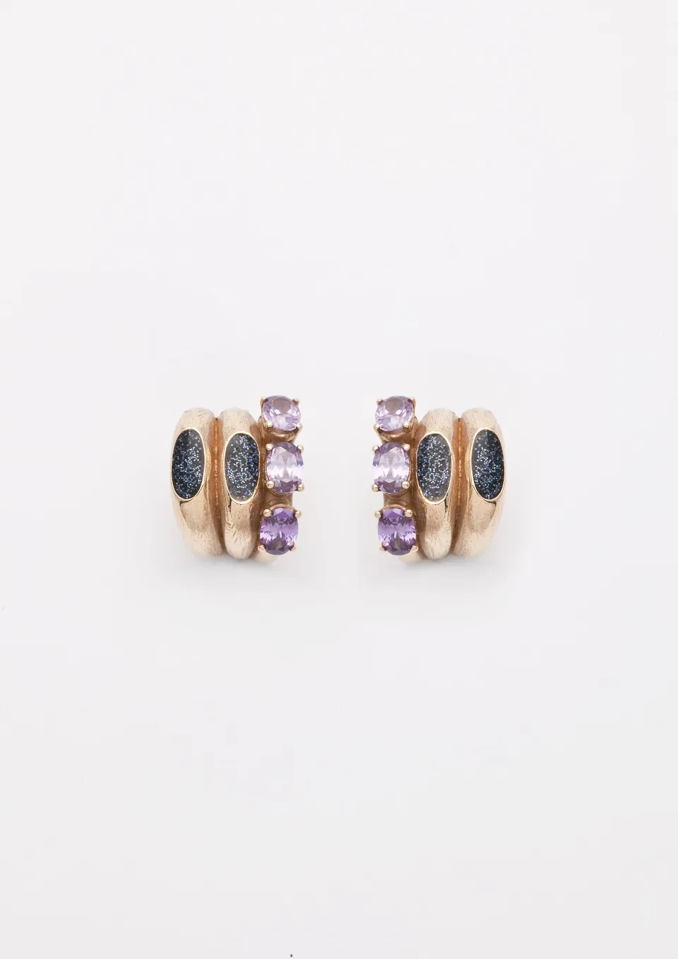 Voodoo Jewels Bold Shapes Alpan Orecchini bronzo pietre dure
