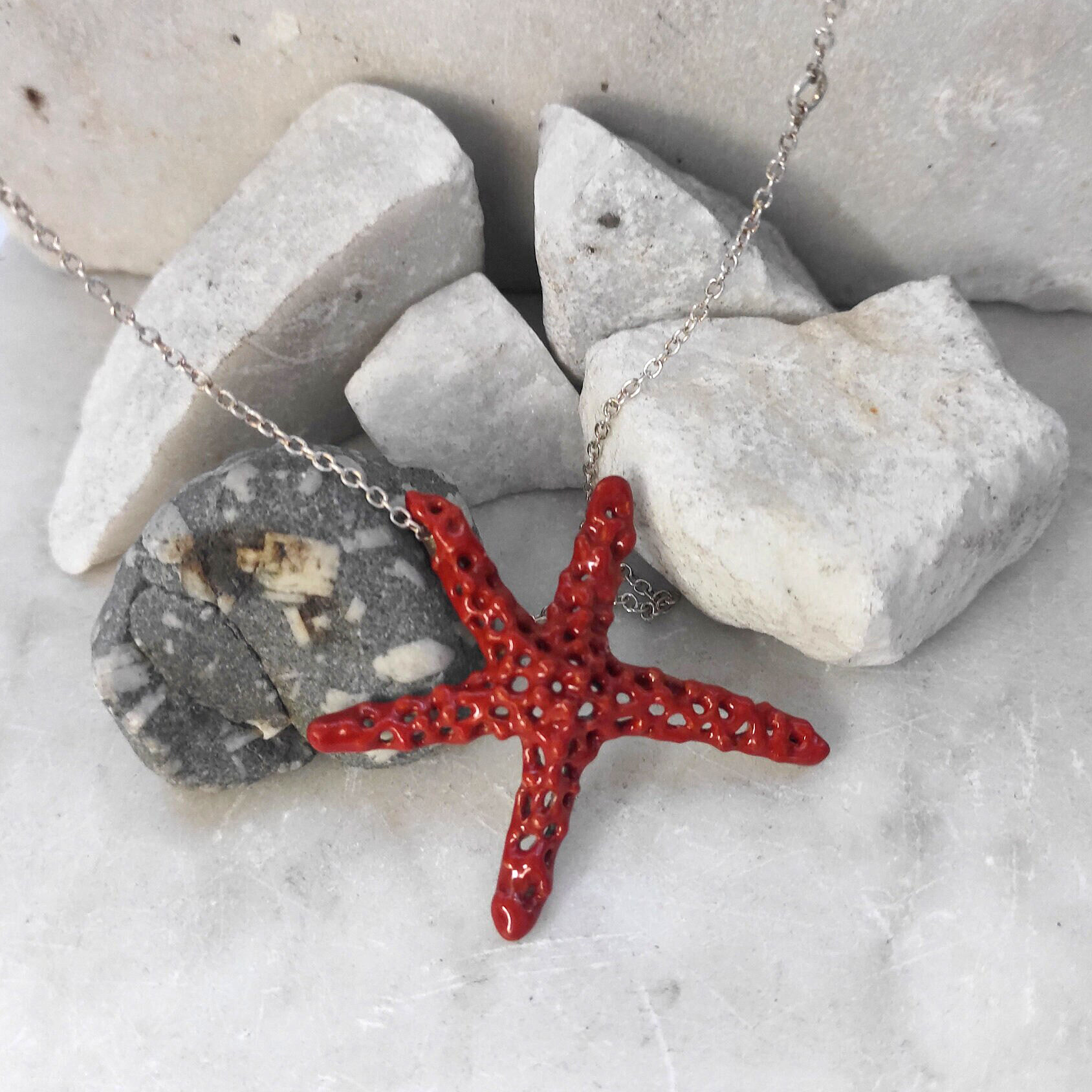 Anna Gioielli Marte Stella Marina pendente argento con catena