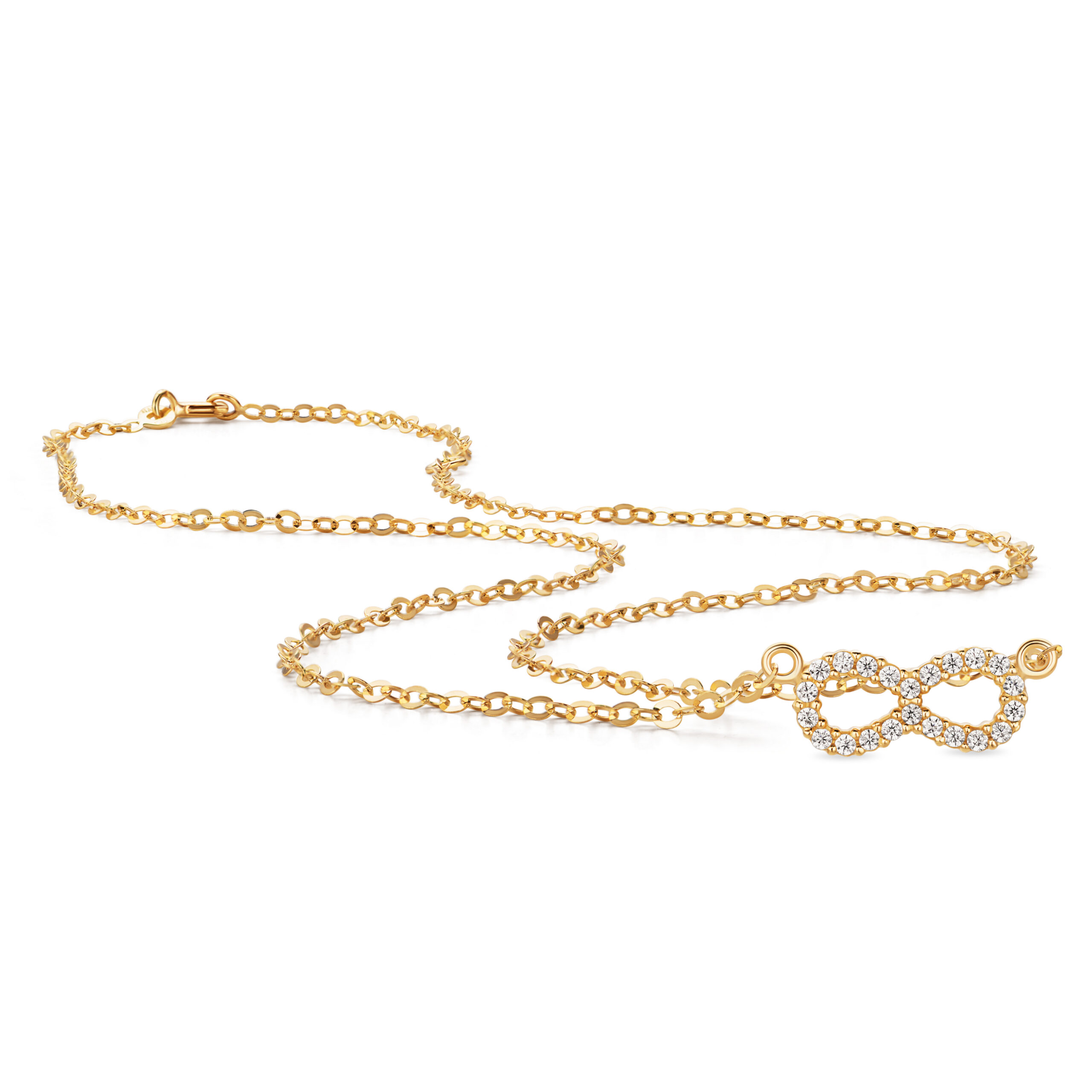 Miore Necklace Collana in Oro Giallo 9kt Zirconia Cubica