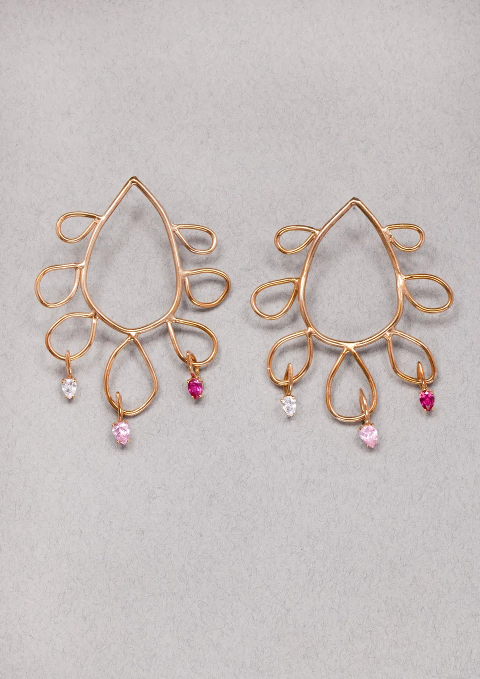 Voodoo Jewels Bold Shapes Bloom orecchini bronzo pietre charms