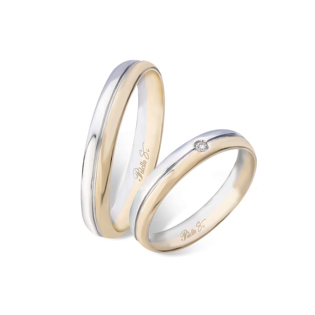 Polello Si Lo Voglio Fedi Bicolore Oro Champagne