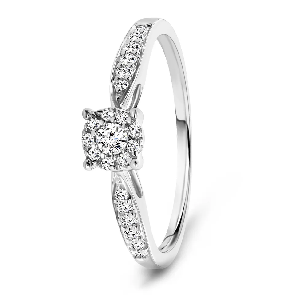Miore Ring Anello oro bianco 9Kt W14ccc