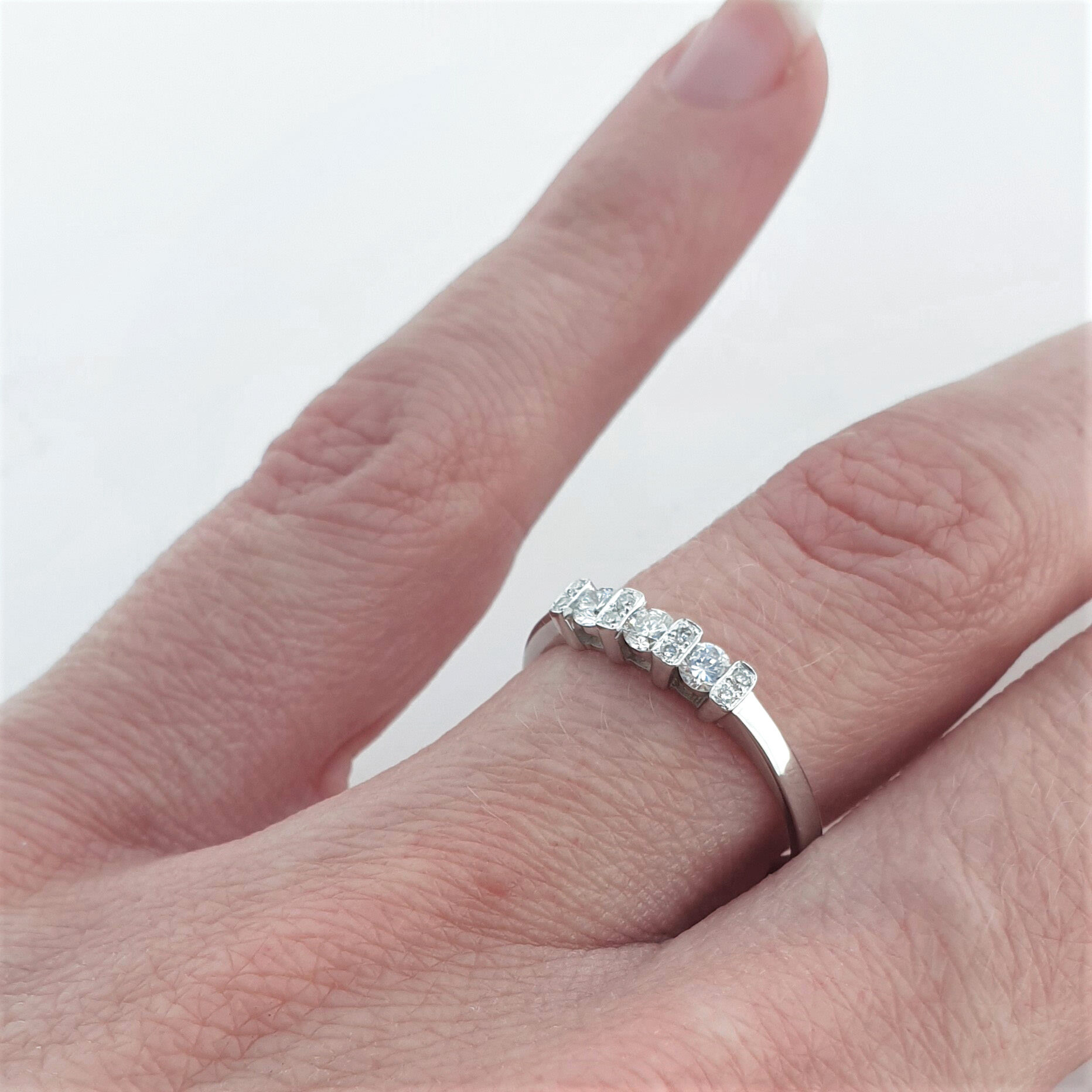 Anna Gioielli Gioielli Classici anello trilogy oro bianco 0.24 ct