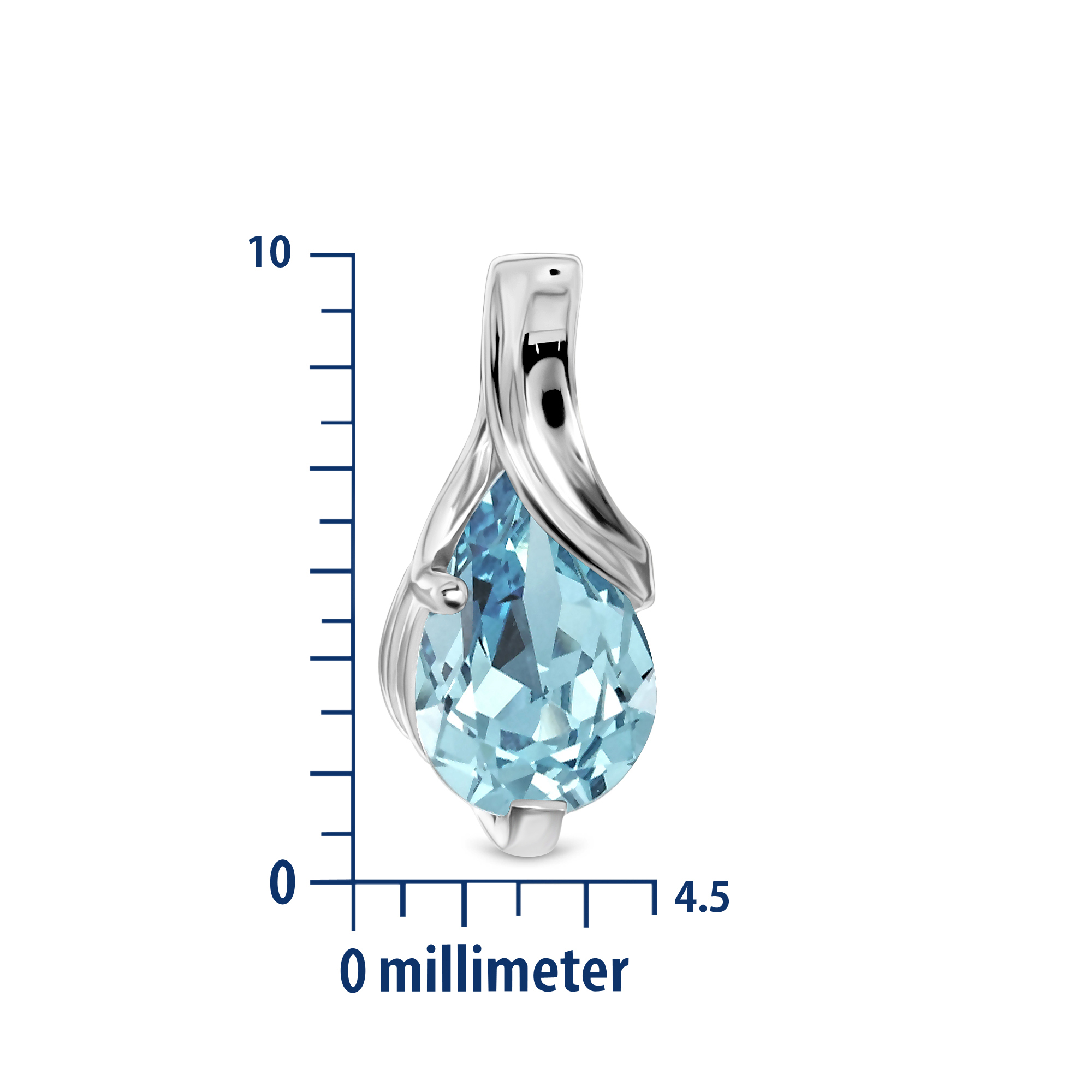 Miore Orecchini Oro Bianco 9Kt Acquamarina