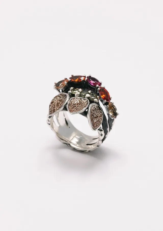 Voodoo Jewels Bold Shapes Laelia anello argento marquise