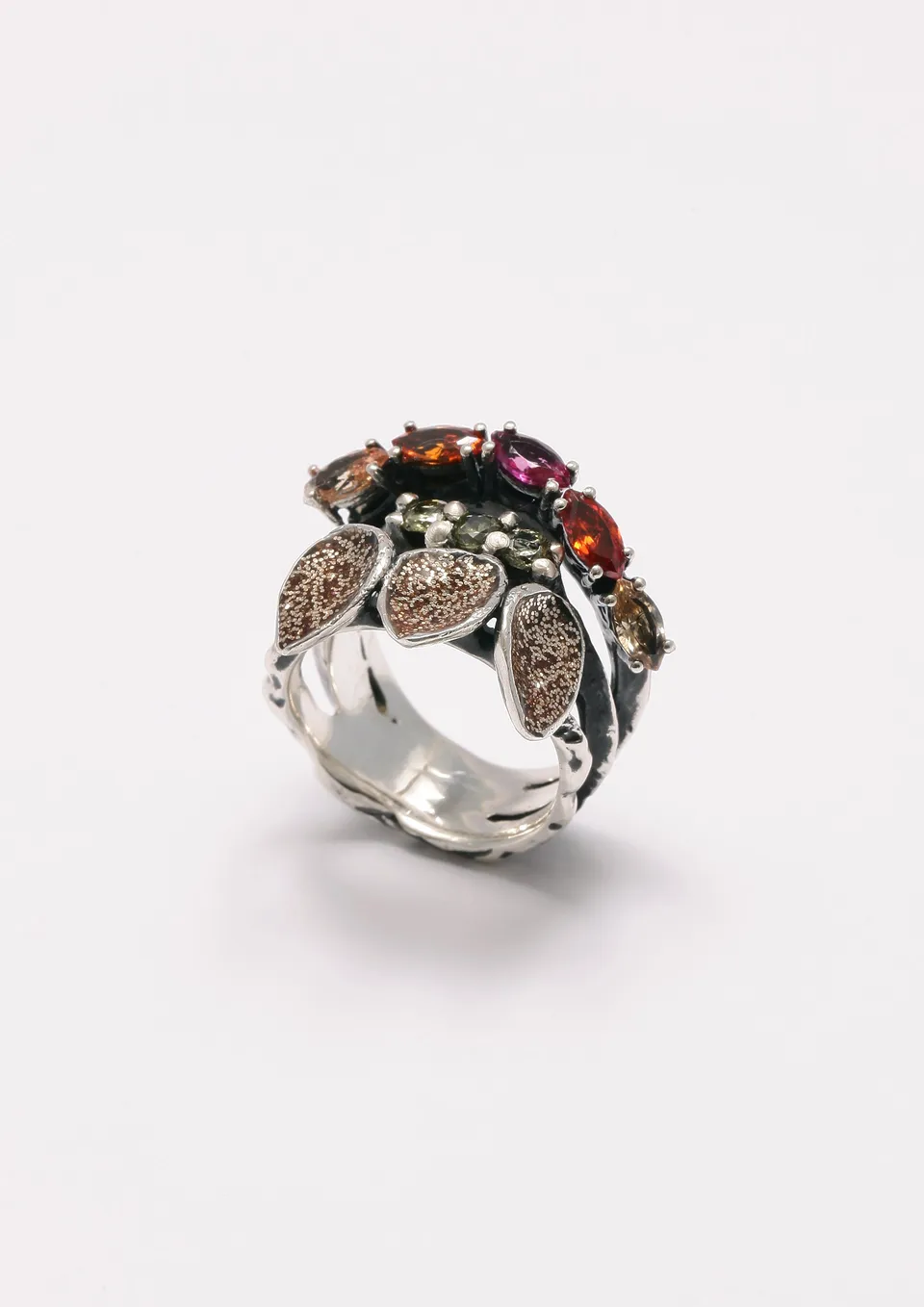 Voodoo Jewels Bold Shapes Laelia anello argento marquise