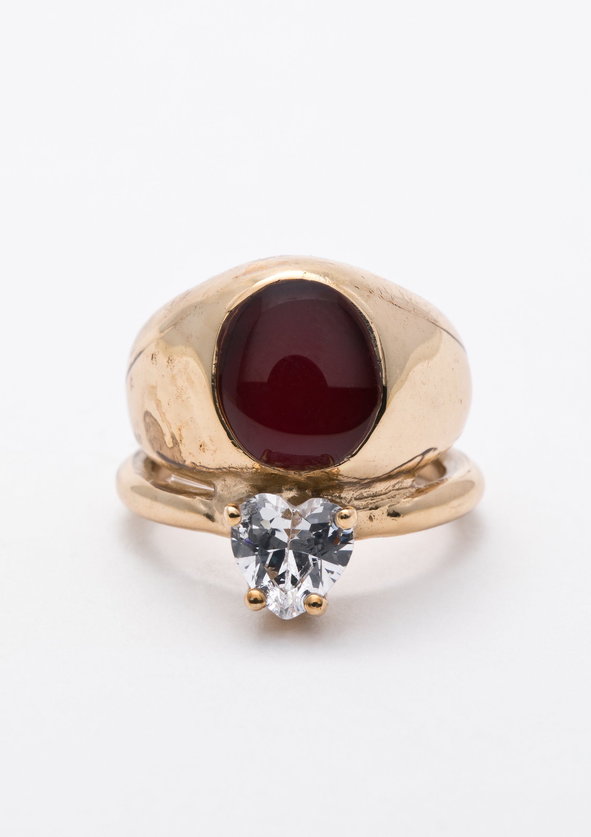 Voodoo Jewels Sigilla Sigillum anello cuore bronzo dorato