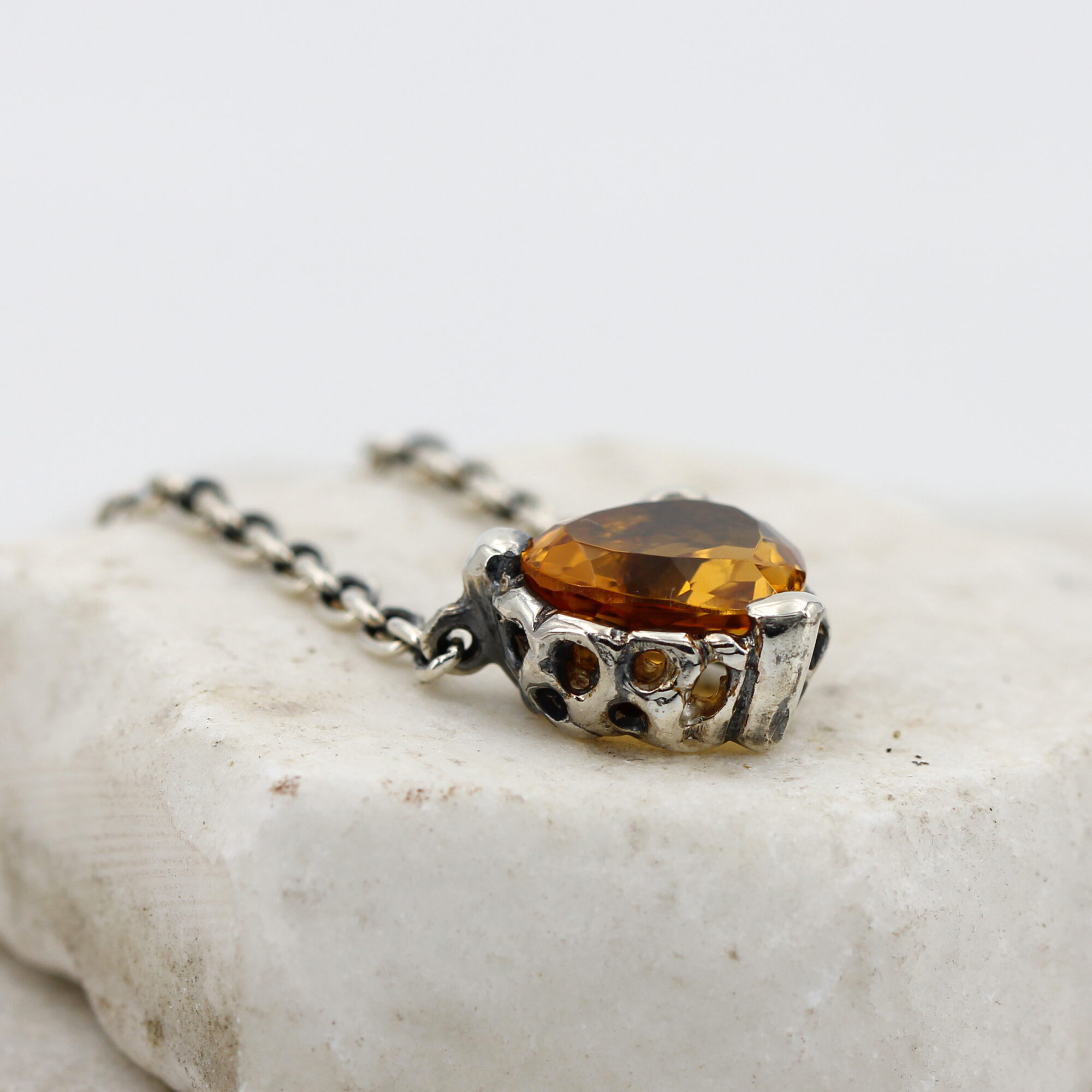 Anna Gioielli Collezione Marte pendente argento quarzo Madera cuore