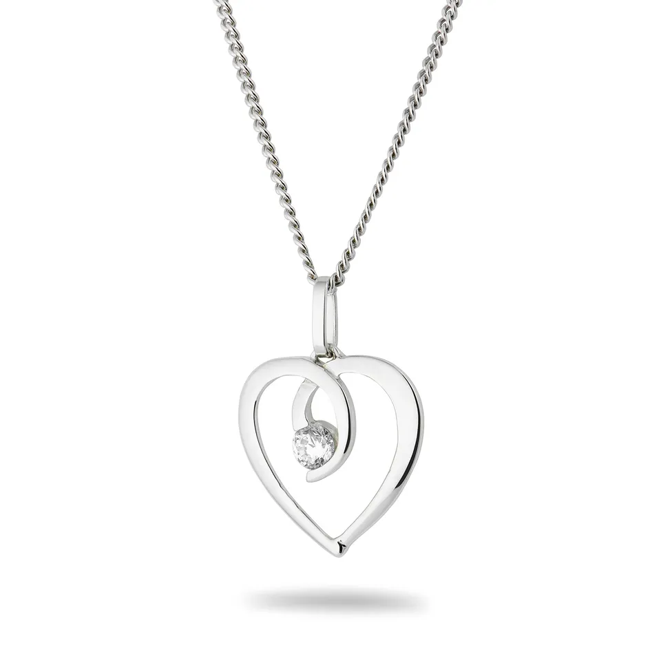 Miore Necklace collana oro bianco 9kt zirconia cubica