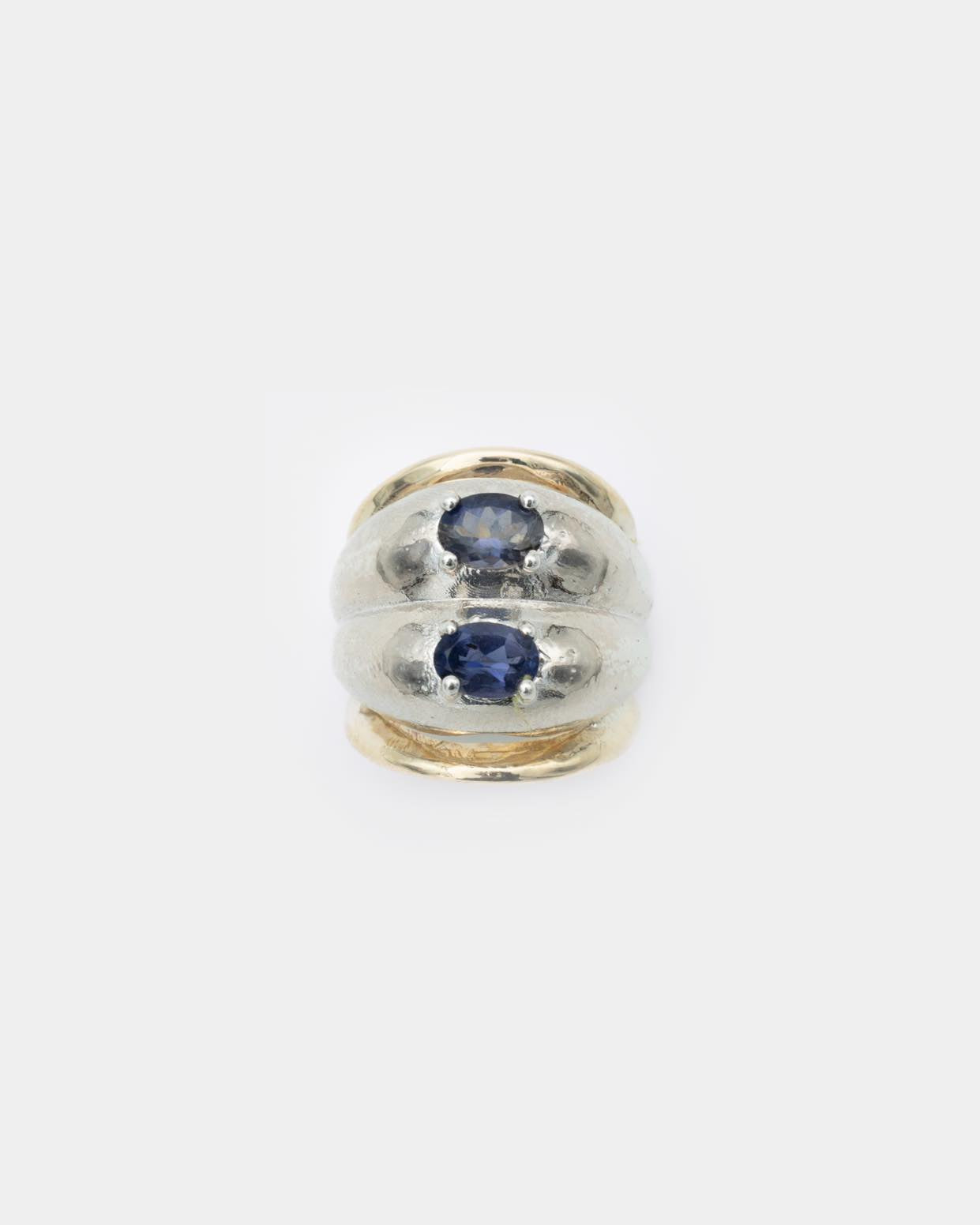 Voodoo Jewels Bold Shapes Naiad anello argento iolite ovale