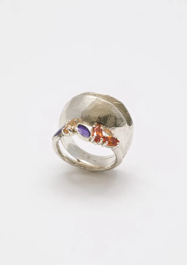 Voodoo Jewels Bold Shapes Sethi anello argento pietre