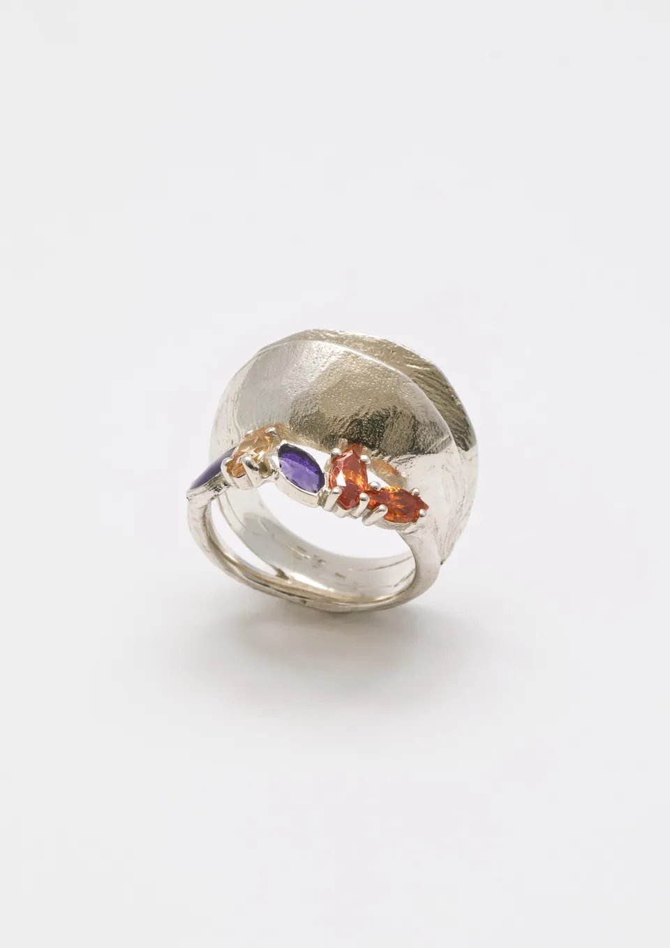 Voodoo Jewels Bold Shapes Sethi anello argento pietre