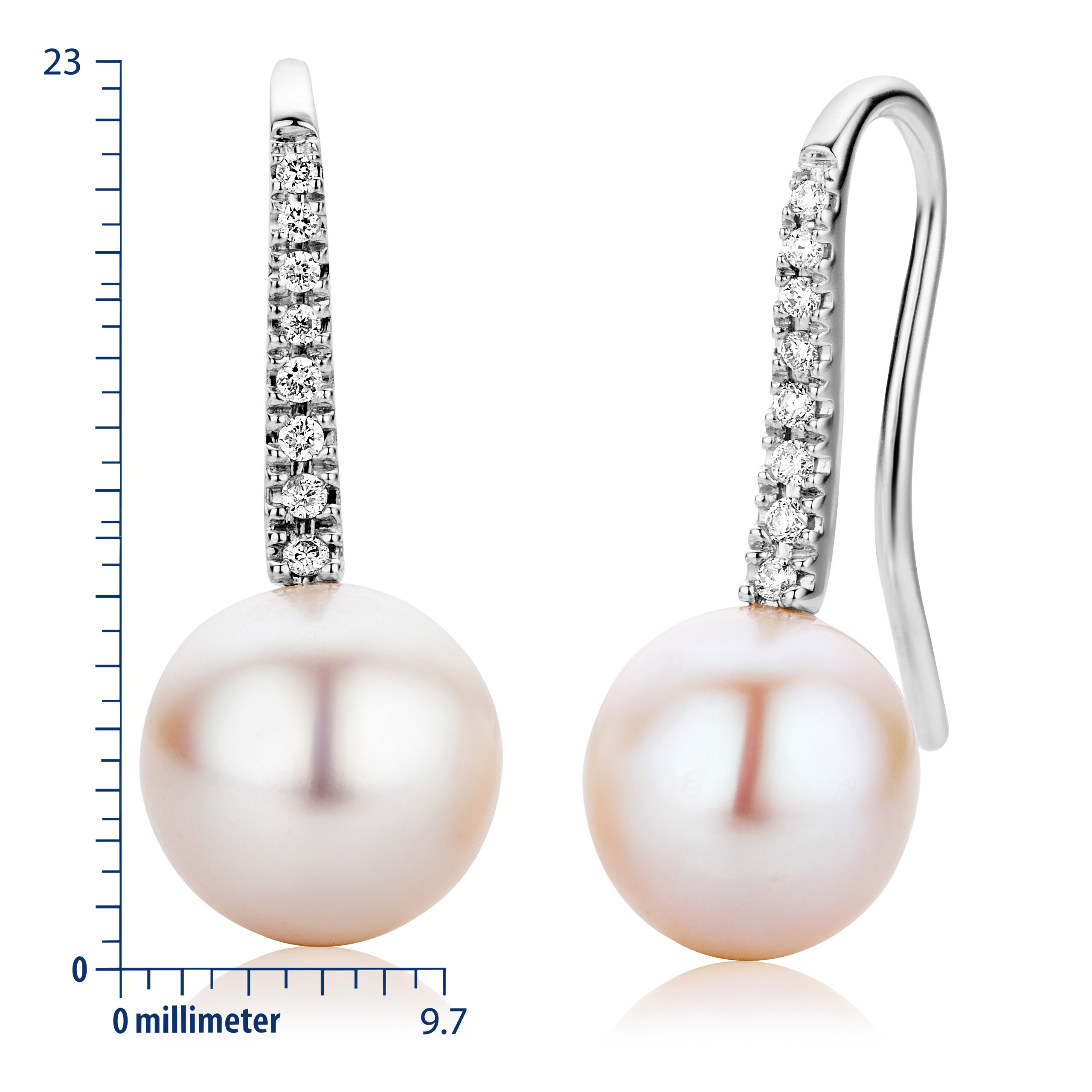 MIORE Orecchini oro bianco 18kt perla 750
