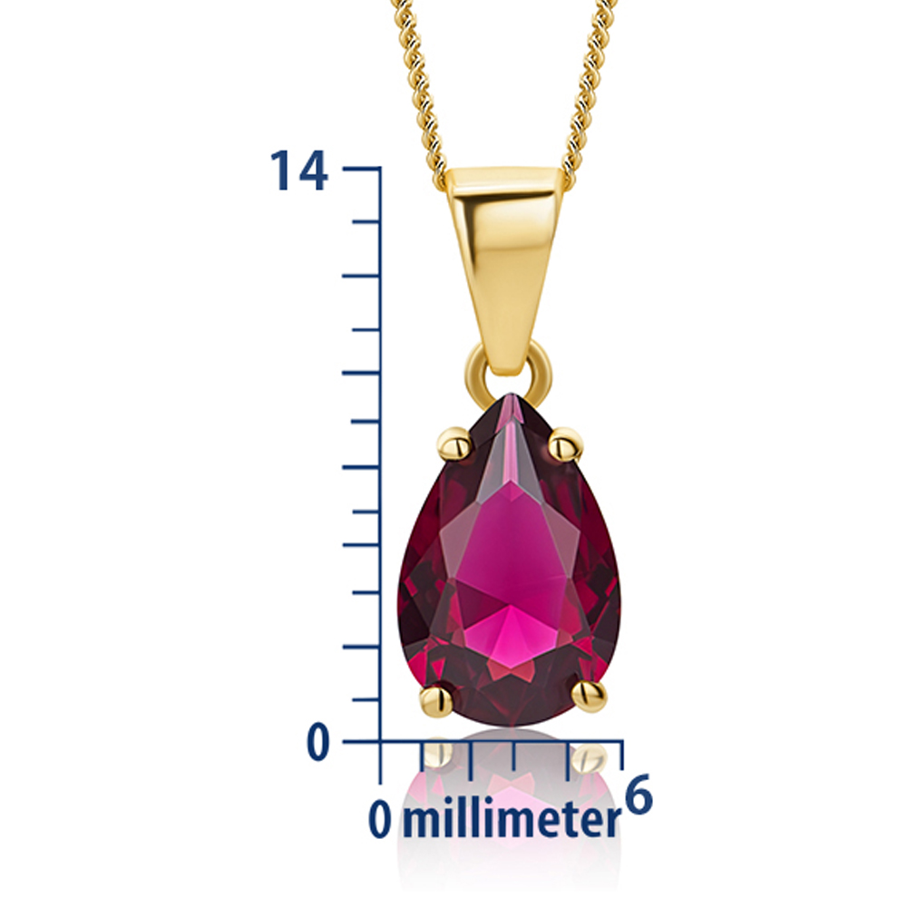 Miore Necklace Collana Oro Giallo 9KT Rubino