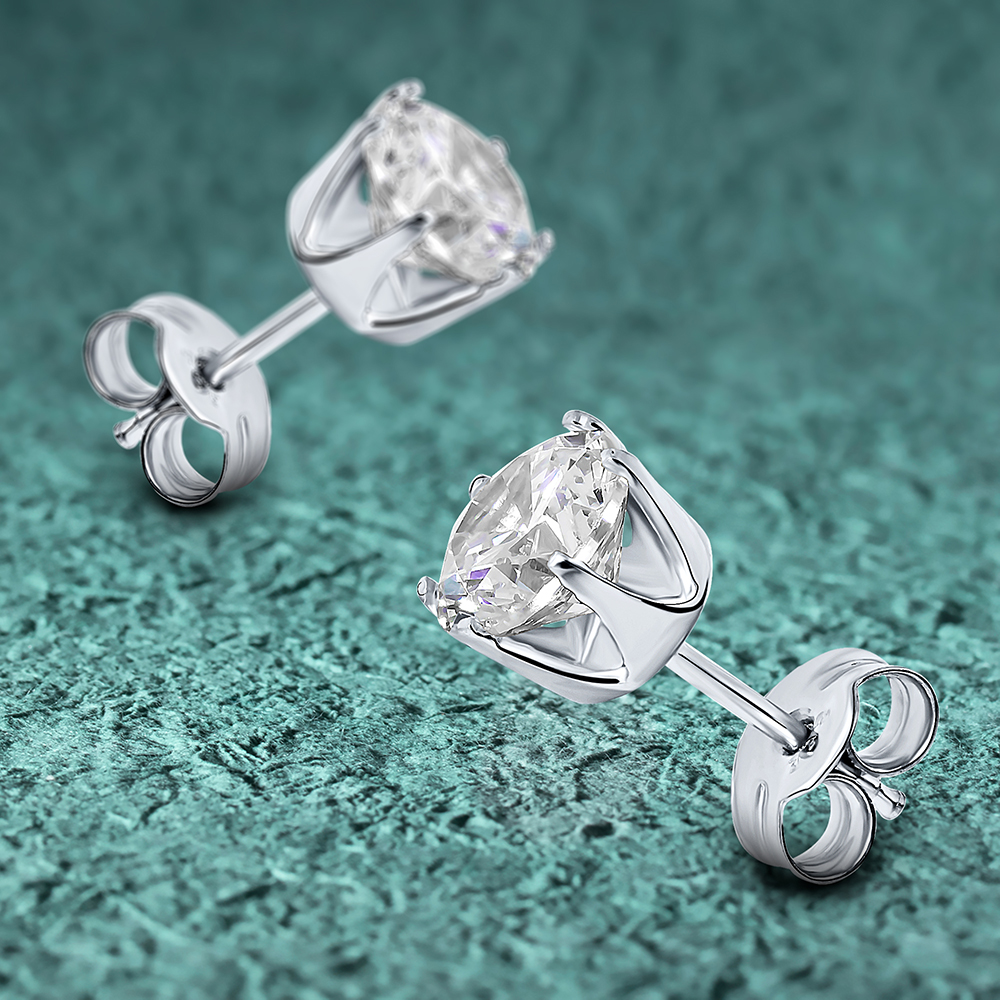 Miore orecchini oro bianco 9 kt zirconi