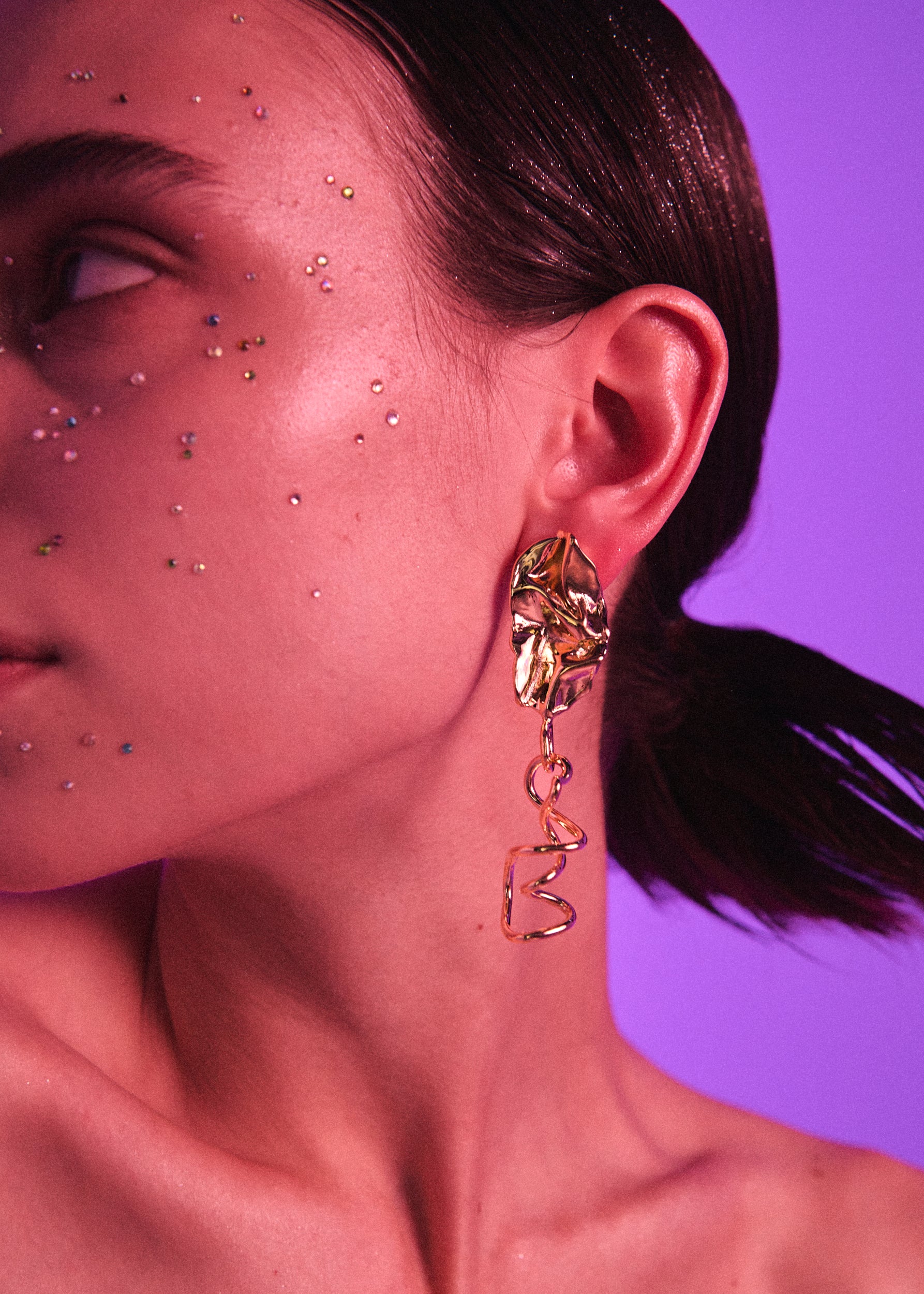 Voodoo Jewels Bold Shapes Ahome orecchini bronzo oro
