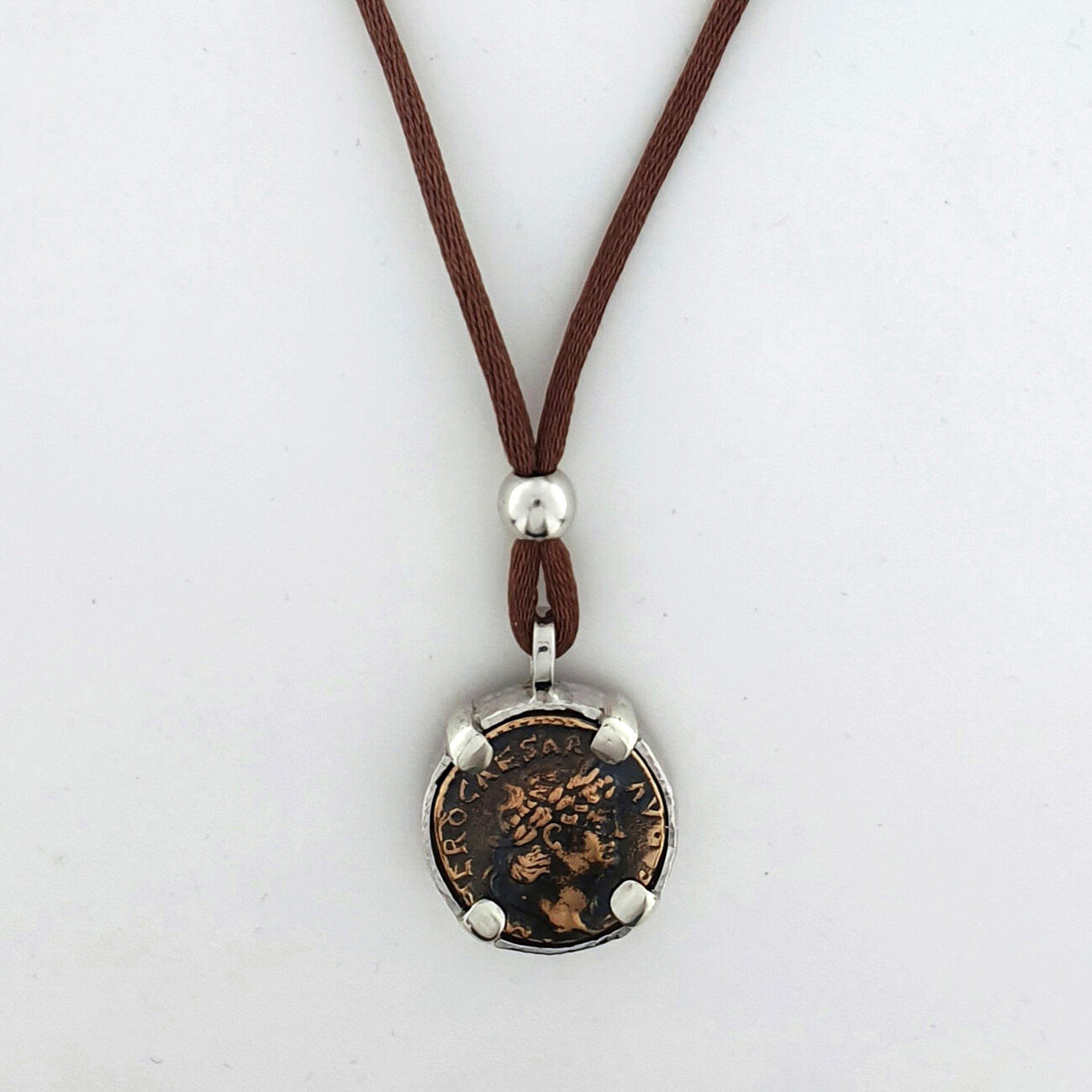 Anna Gioielli Monete Romane ciondolo argento moneta bronzo