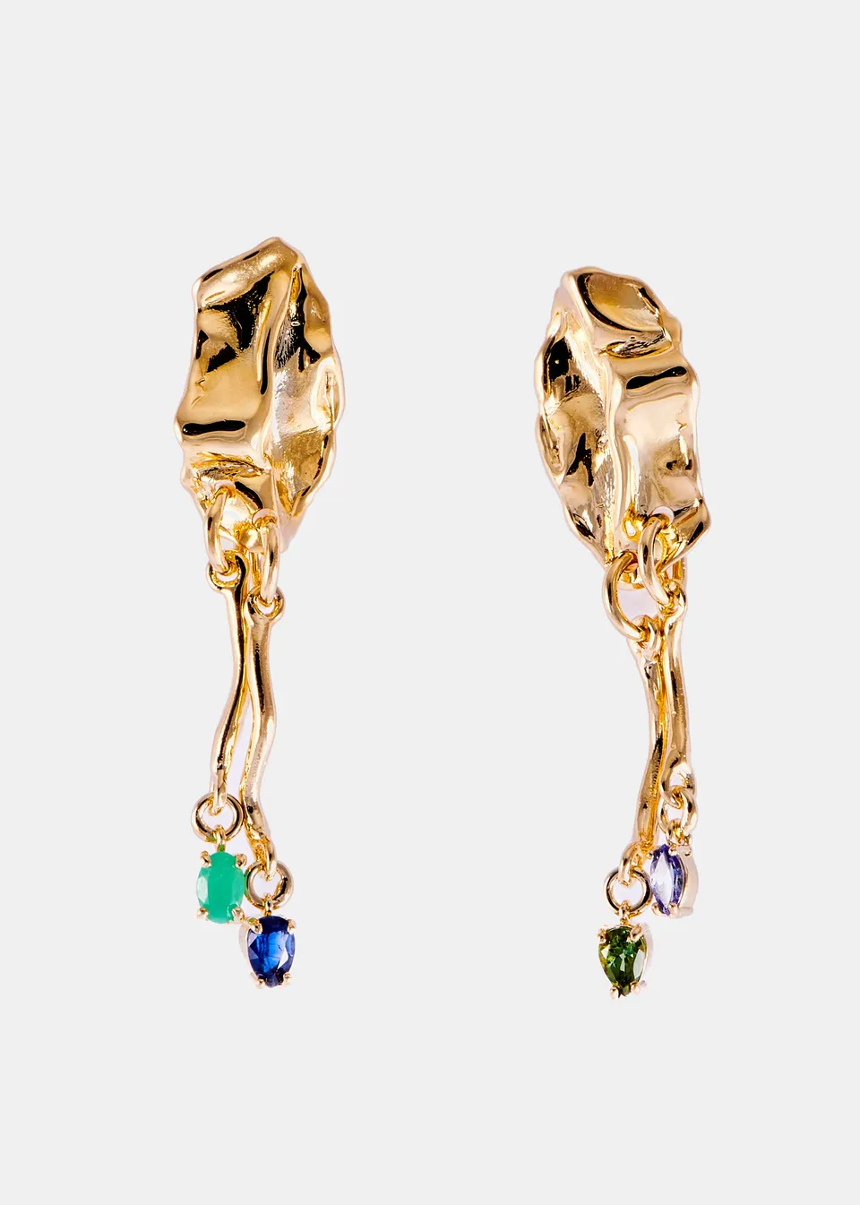 Voodoo Jewels Bold Shapes Eldorado orecchini oro pietre