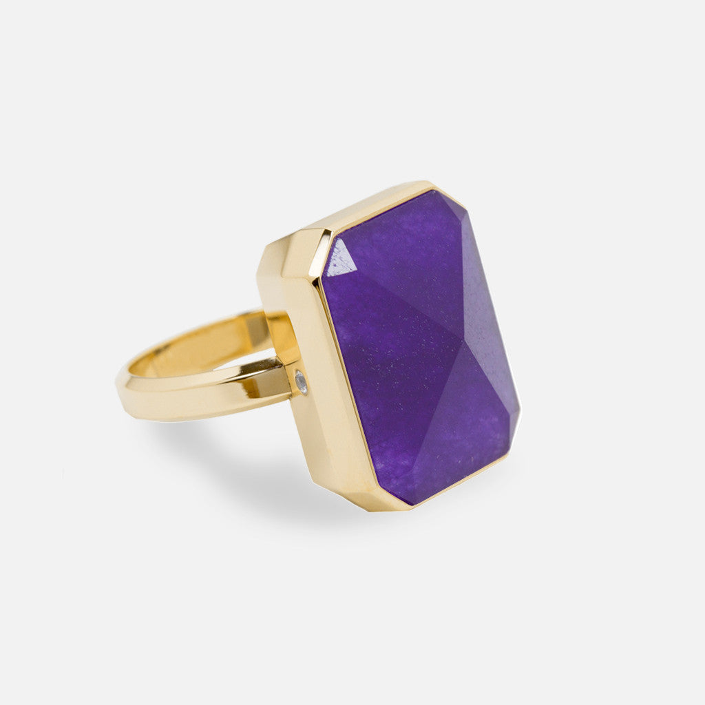 Ringly Luxe After Hours Anello Smart Giada Viola Misura 7