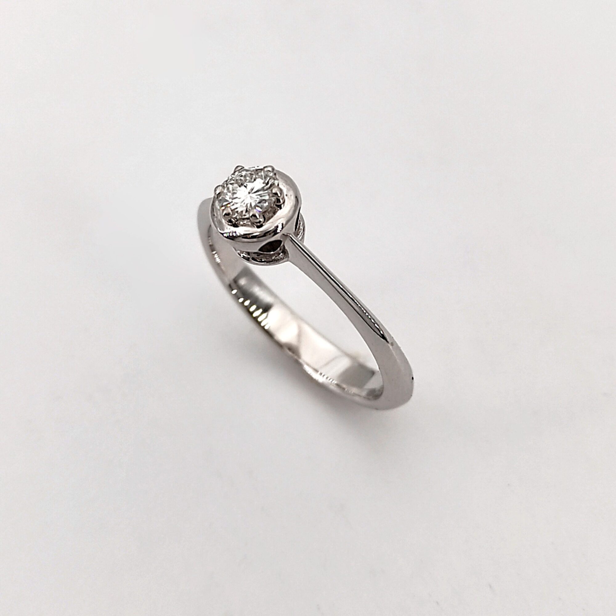 Anna Gioielli Gioielli Classici anello solitario oro bianco 0,25 ct