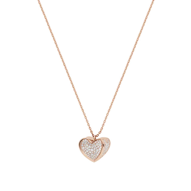 Korloff Korlove JKVP05 collana oro rosa diamanti 1 cuore maxi