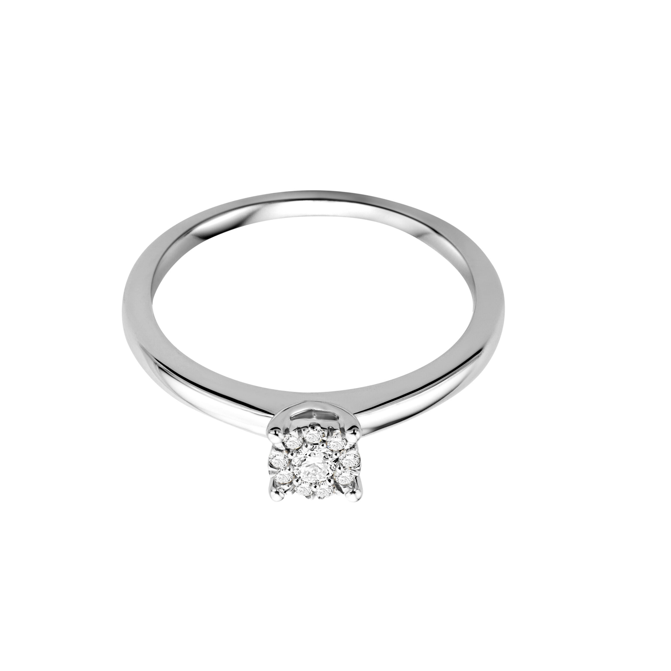 Miore Ring Anello Oro Bianco 9Kt 375