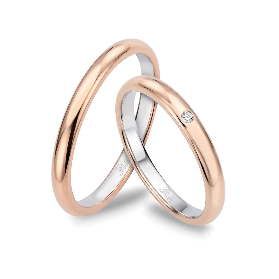 Polello Sì Lo Voglio Fede oro rosa diamante