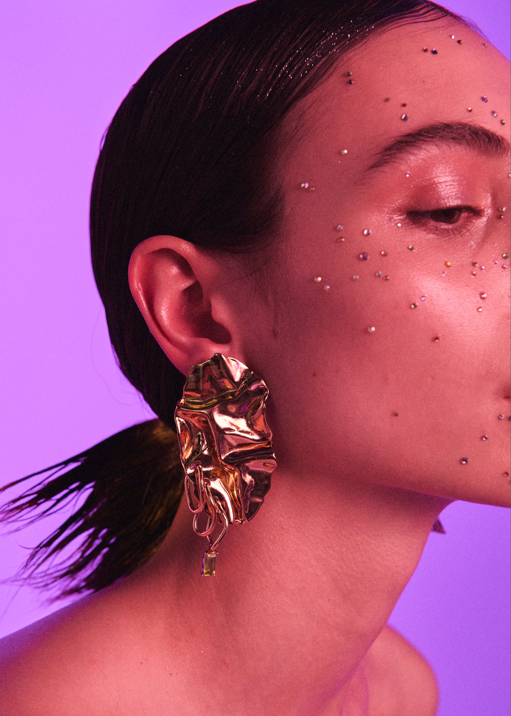 Voodoo Jewels Bold Shapes Iguala Orecchini Bronzo Pietre Naturali
