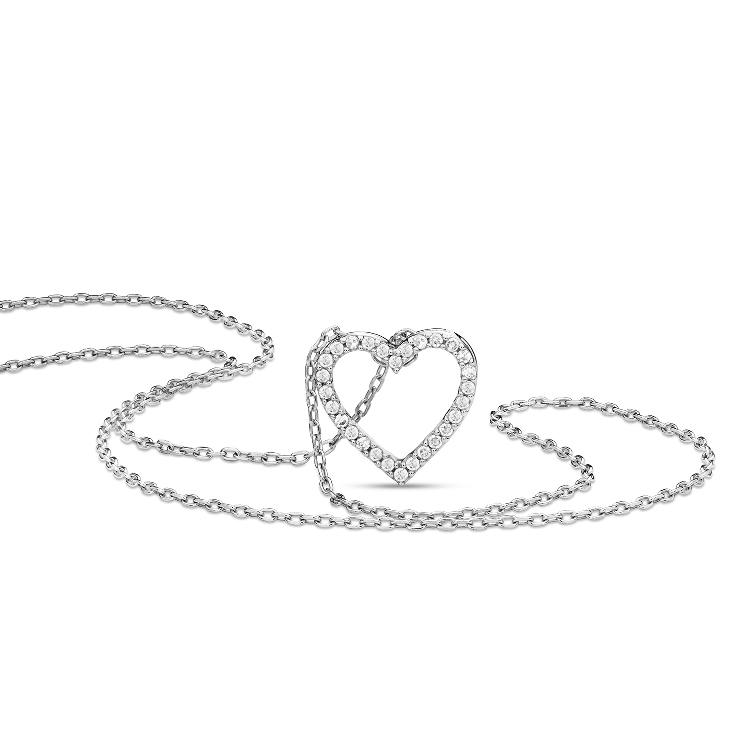 Miore Collana Oro Bianco 9Kt 375 Donna
