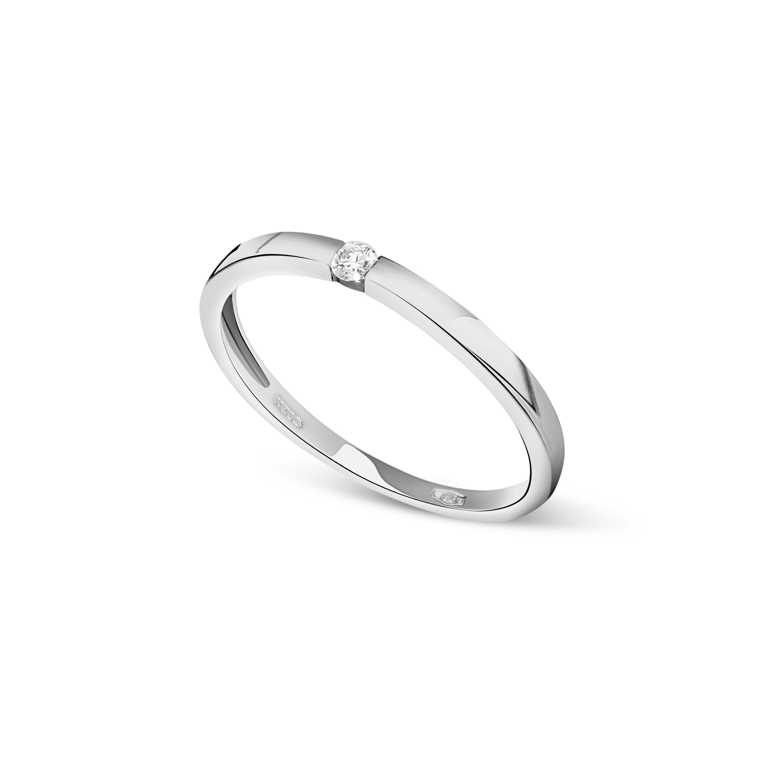 Miore Anello Oro Bianco 9 Kt (375)