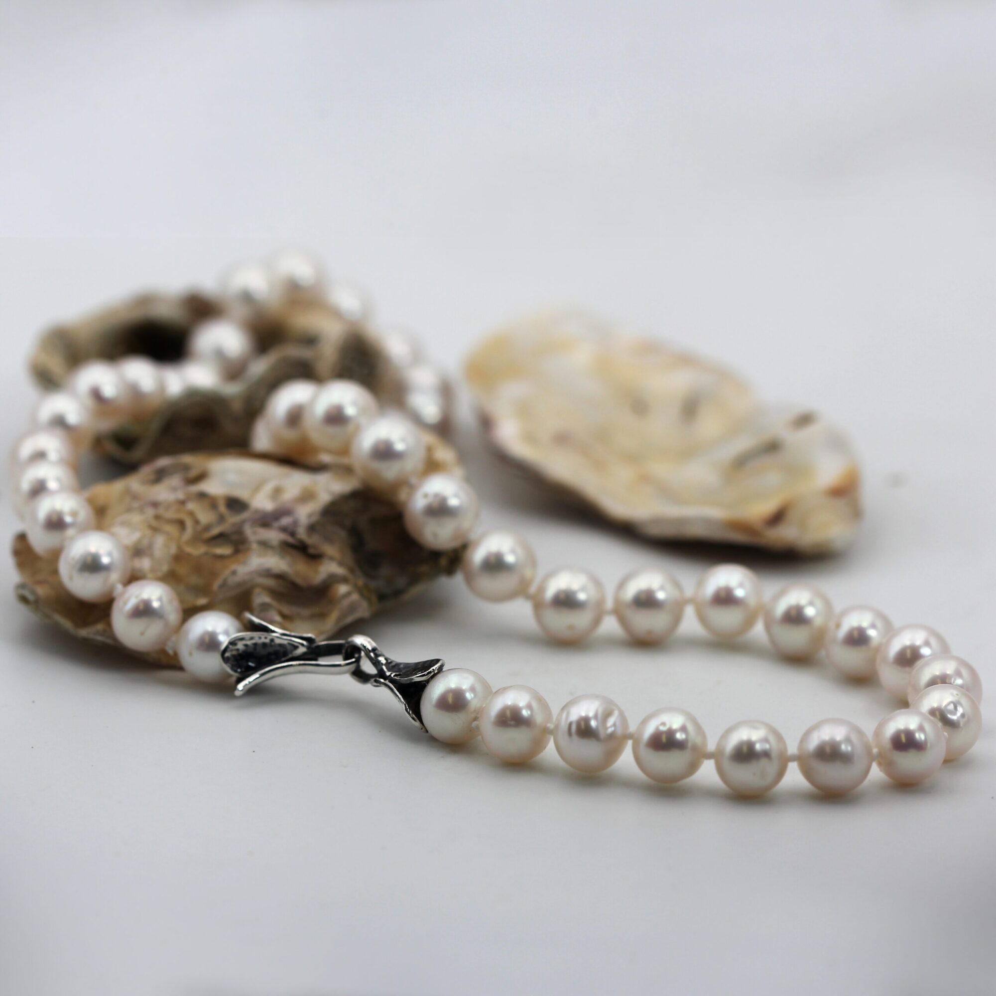Anna Gioielli Choker Collana Perle Argento 48 cm 10/11 mm