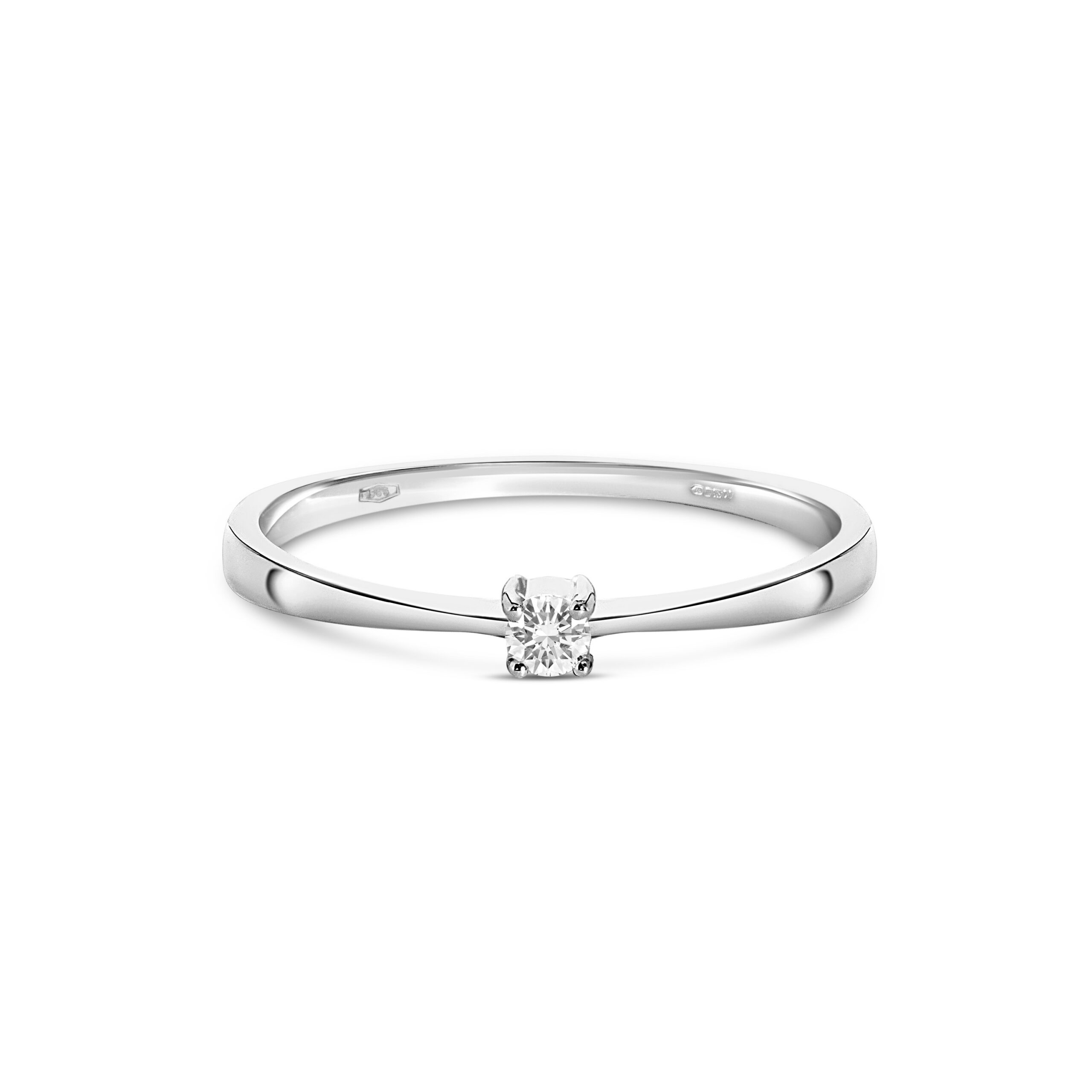 Miore Ring Anello oro bianco 9kt classico