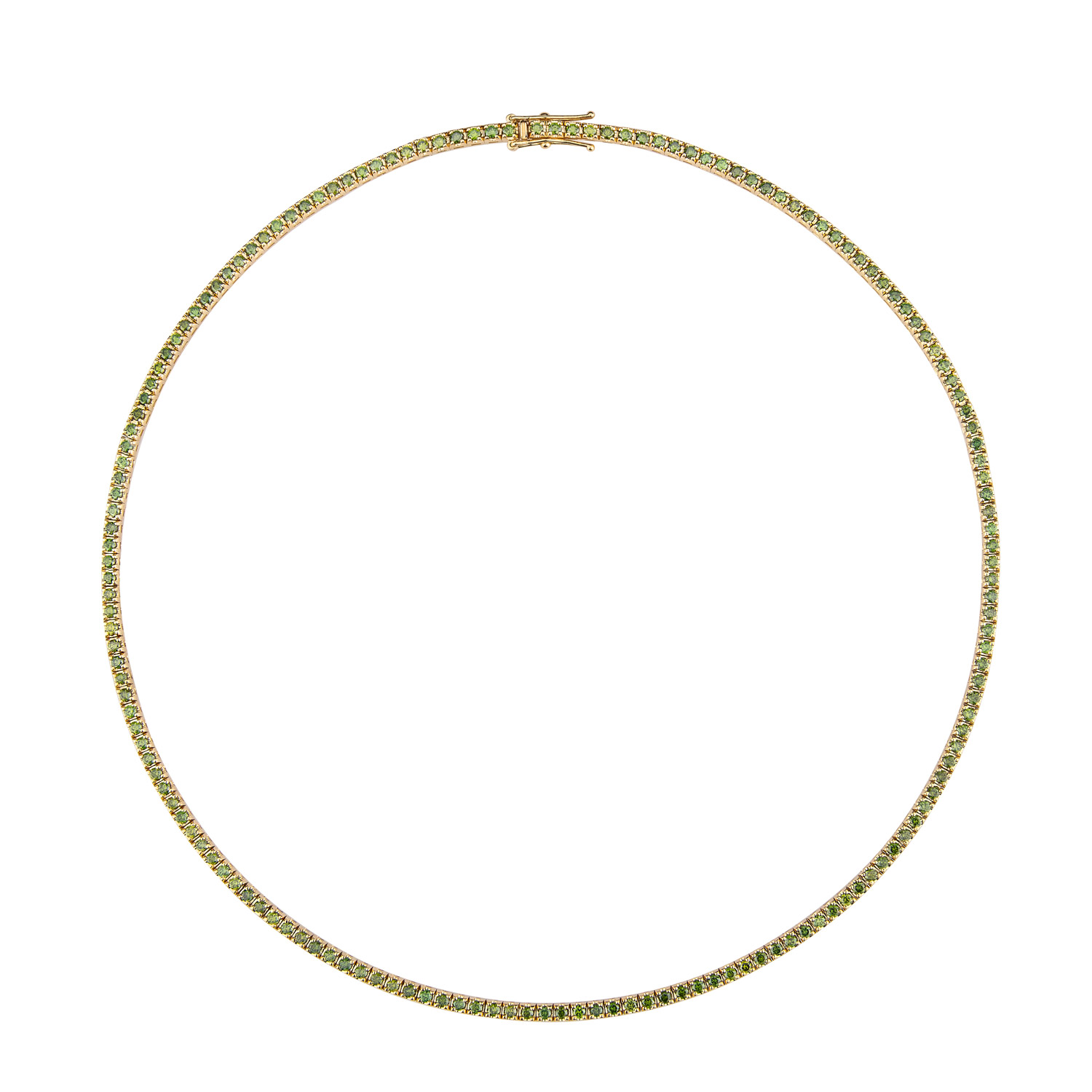 Polello Green Diamonds Collana Tennis Oro Diamanti