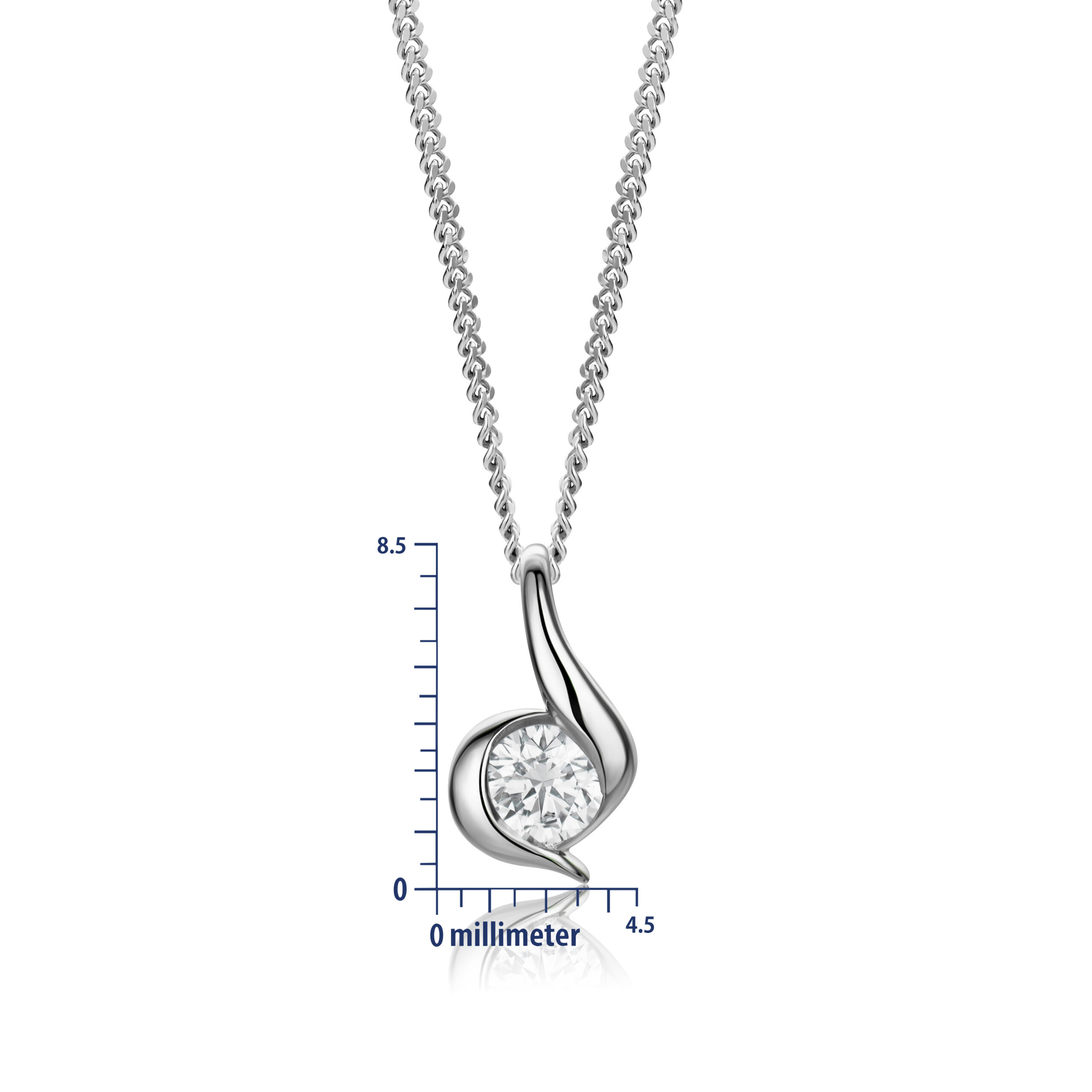 Miore Necklace Collana Oro Bianco 14Kt 585