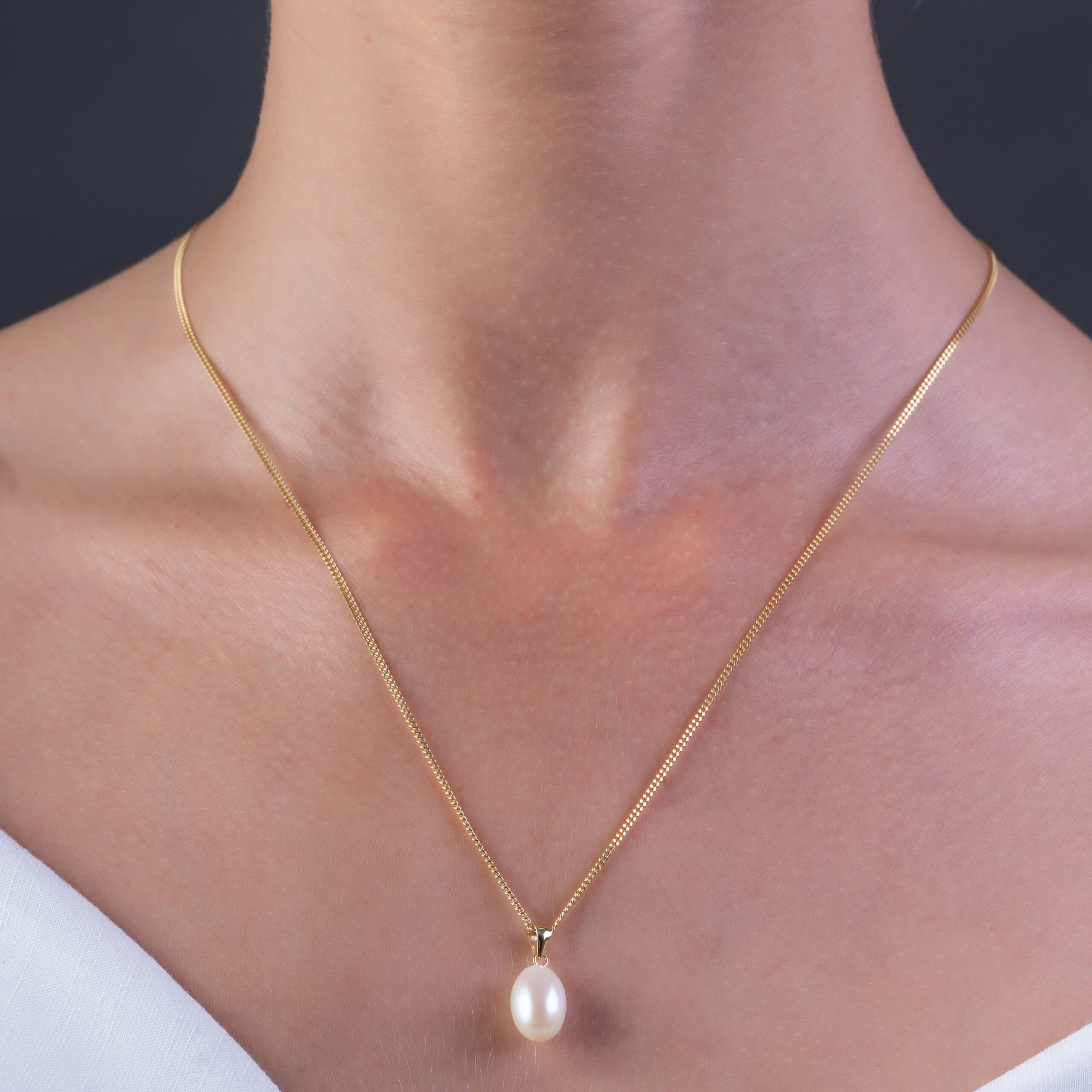 Miore Pendant Ciondolo Oro Giallo 14Kt Perla