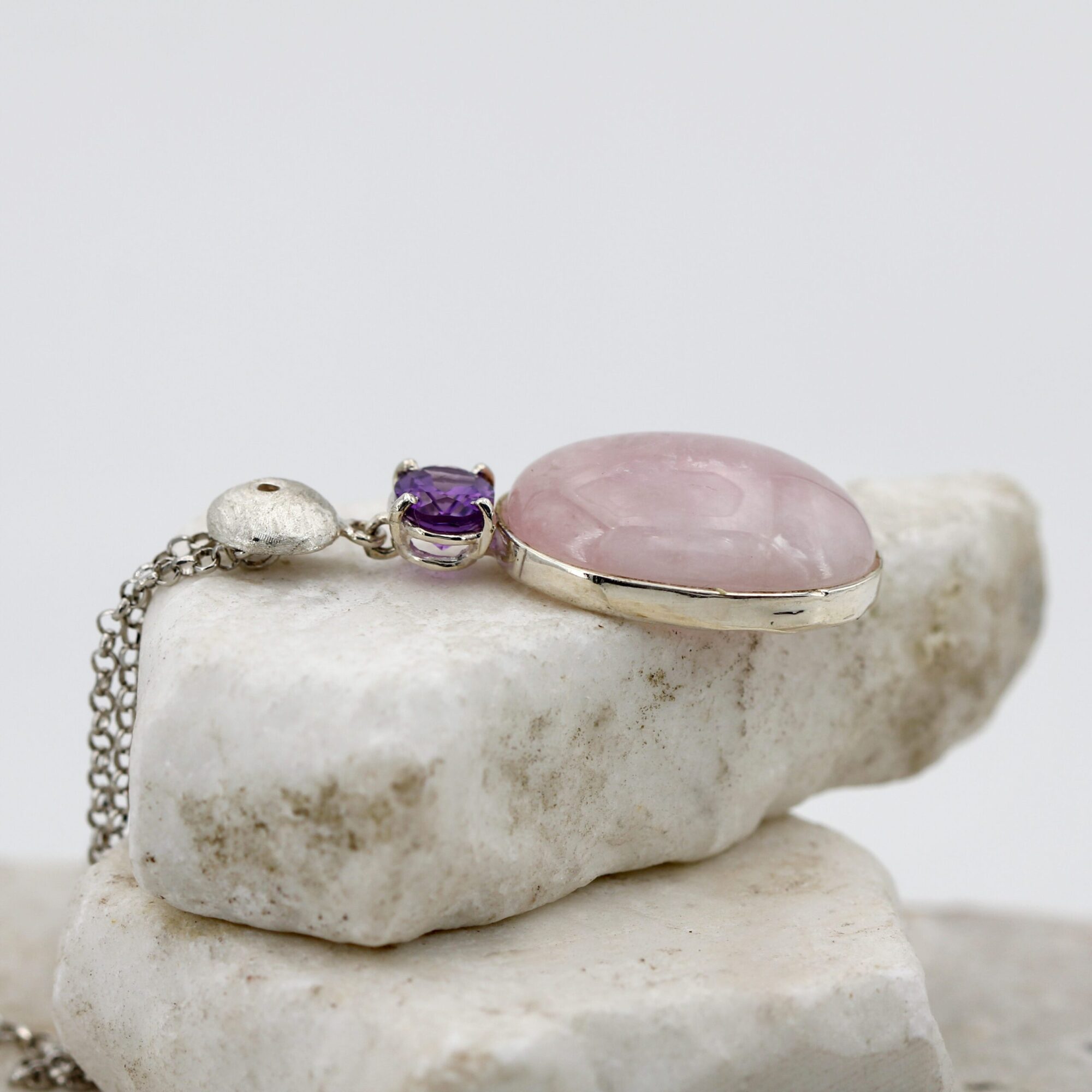 Anna Gioielli Pendenti ciondolo argento morganite ametista 46cm