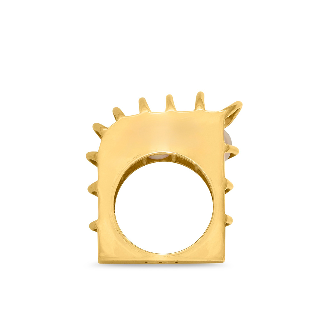 Giulia Iosco Cage Ring anello oro diamanti
