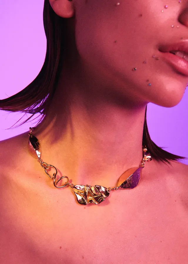 Voodoo Jewels Bold Shapes Acapulco collana oro bronzo