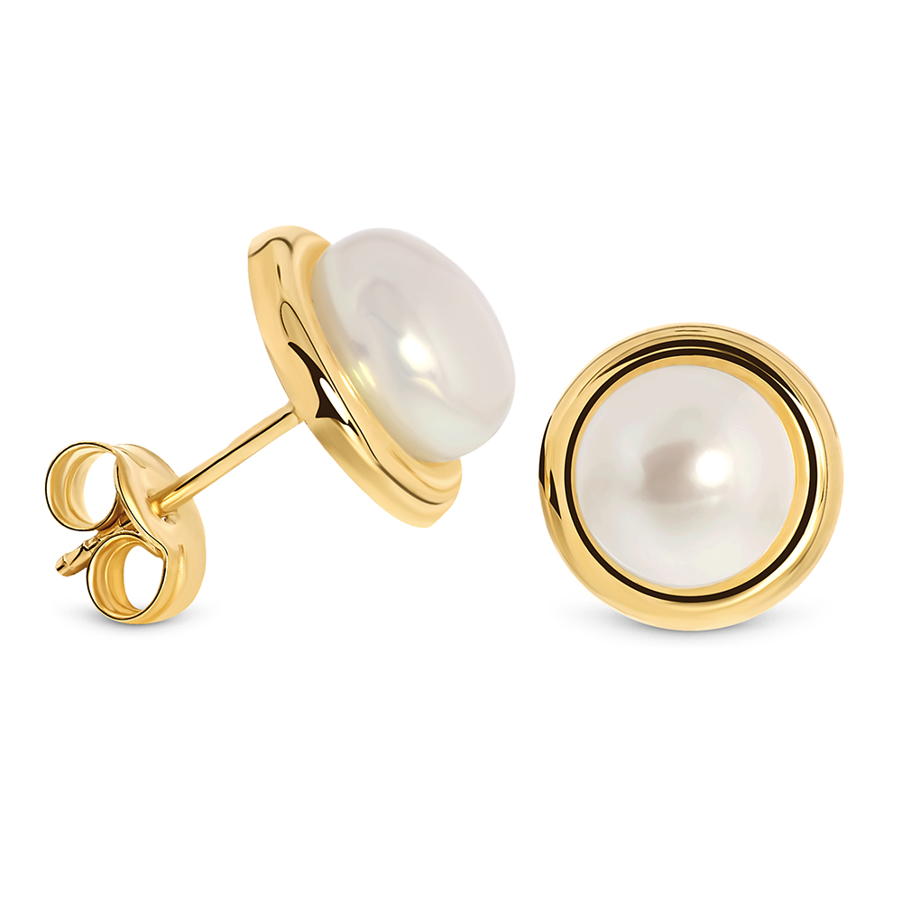 Miore Earrings orecchini oro giallo 375 perla dolce