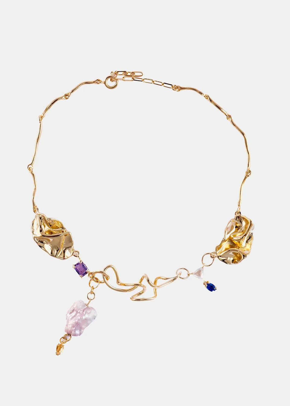 Voodoo Jewels Bold Shapes Eldorado collana dorata perla