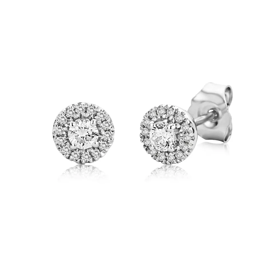 Miore Orecchini Oro Bianco 9 Kt (375)