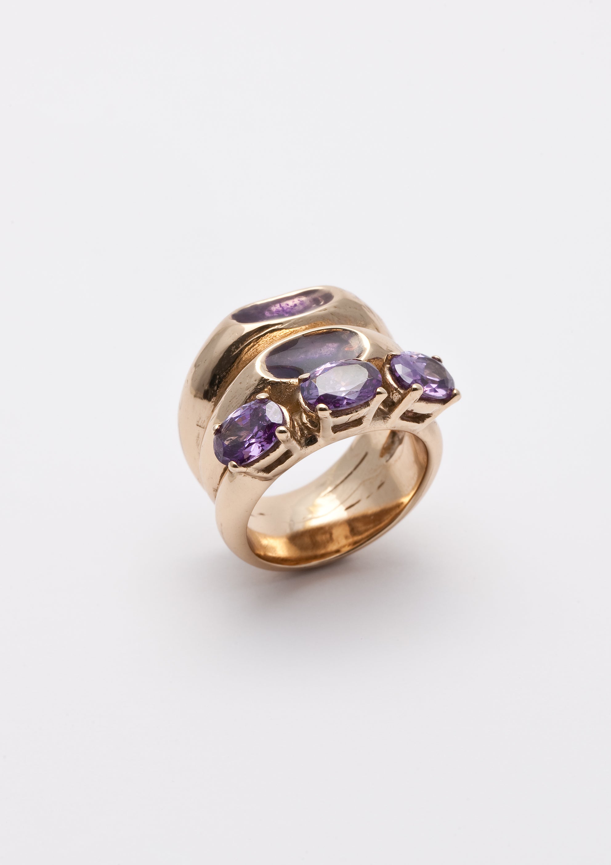 Voodoo Jewels Bold Shapes Carhun anello bronzo glitter