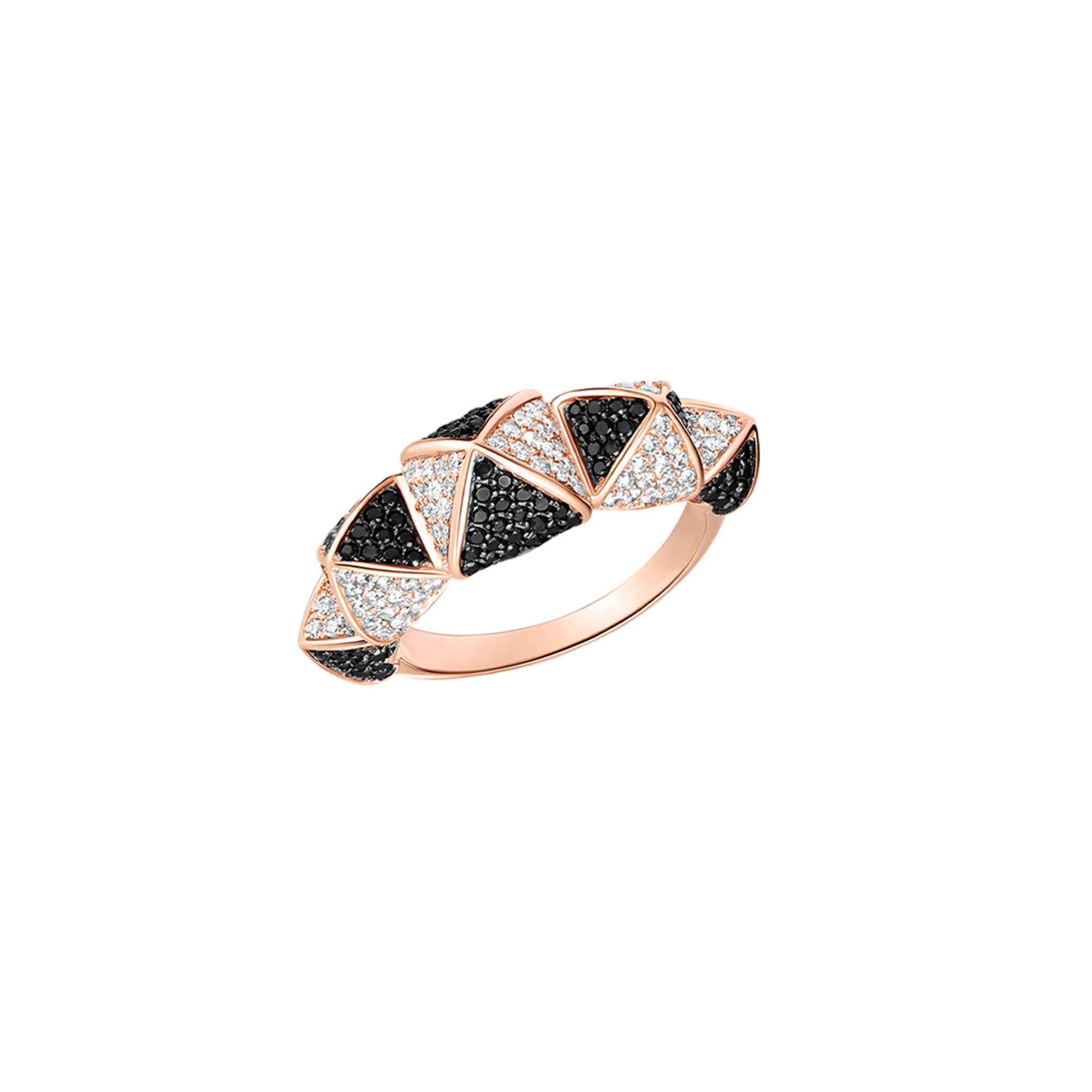 Korloff Korlove JL-JKVR05-PG Anello oro rosa diamanti neri