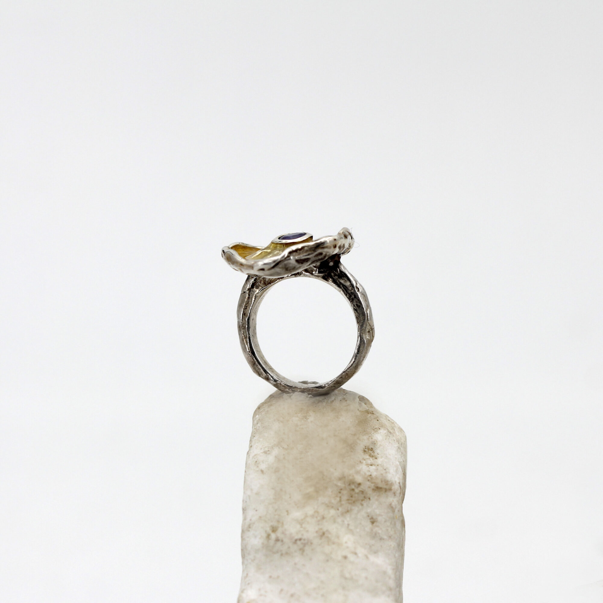 Anna Gioielli Winter Flower anello argento iolite 17mm