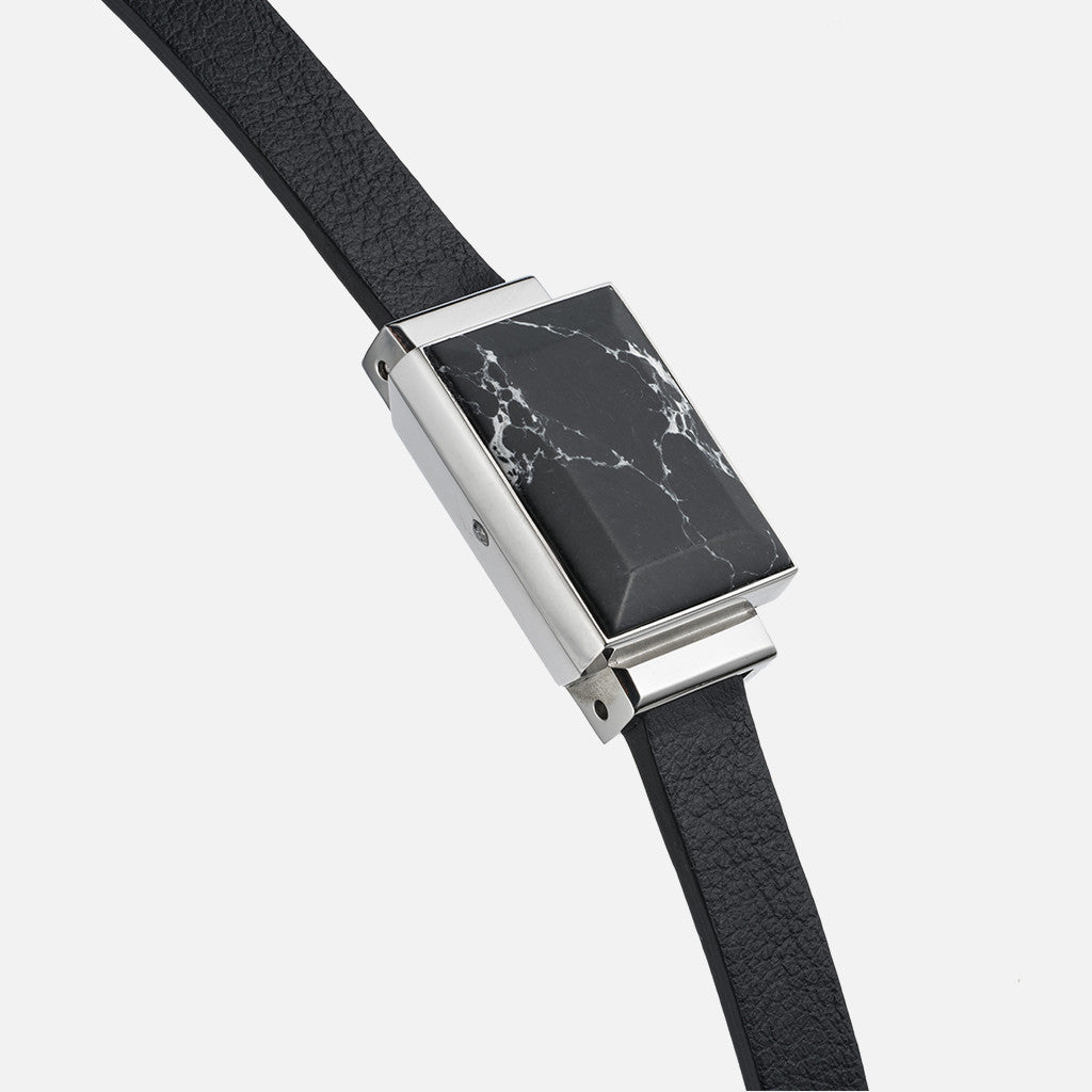 Ringly GO bracciale smart pelle nero Black Black