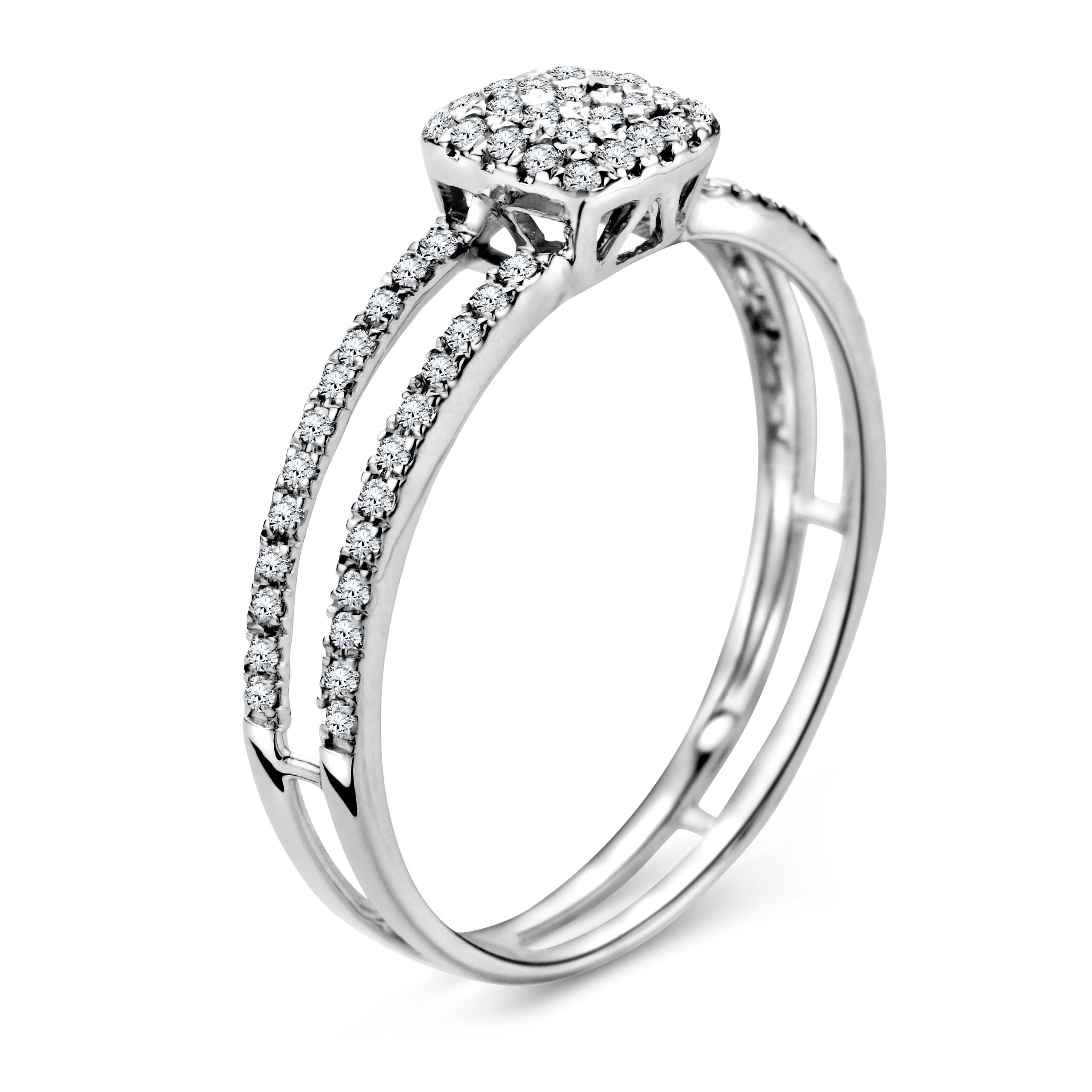 Miore Anello Oro Bianco 9 Kt 375