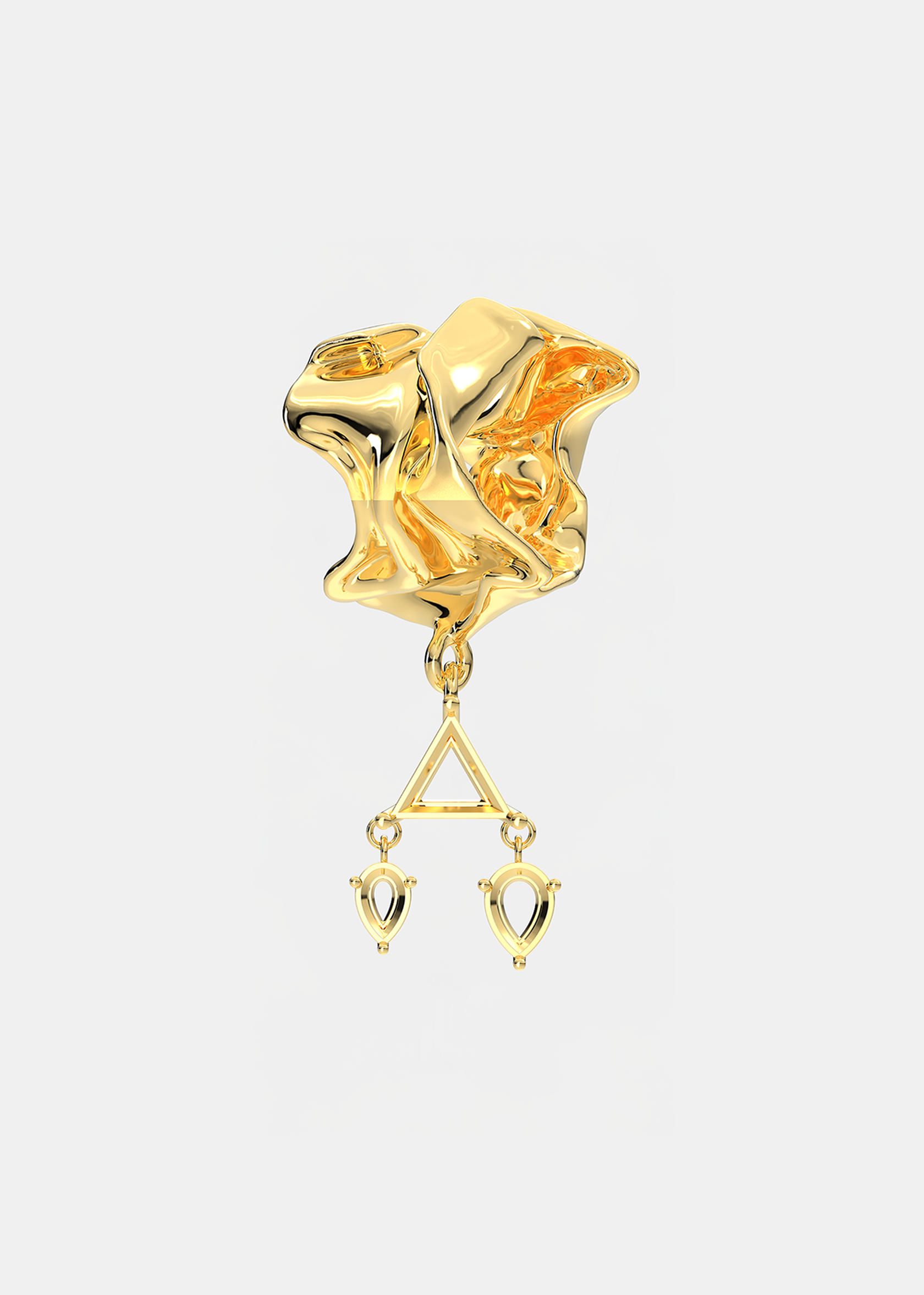 Voodoo Jewels Bold Shapes Neptune earcuff bronzo oro